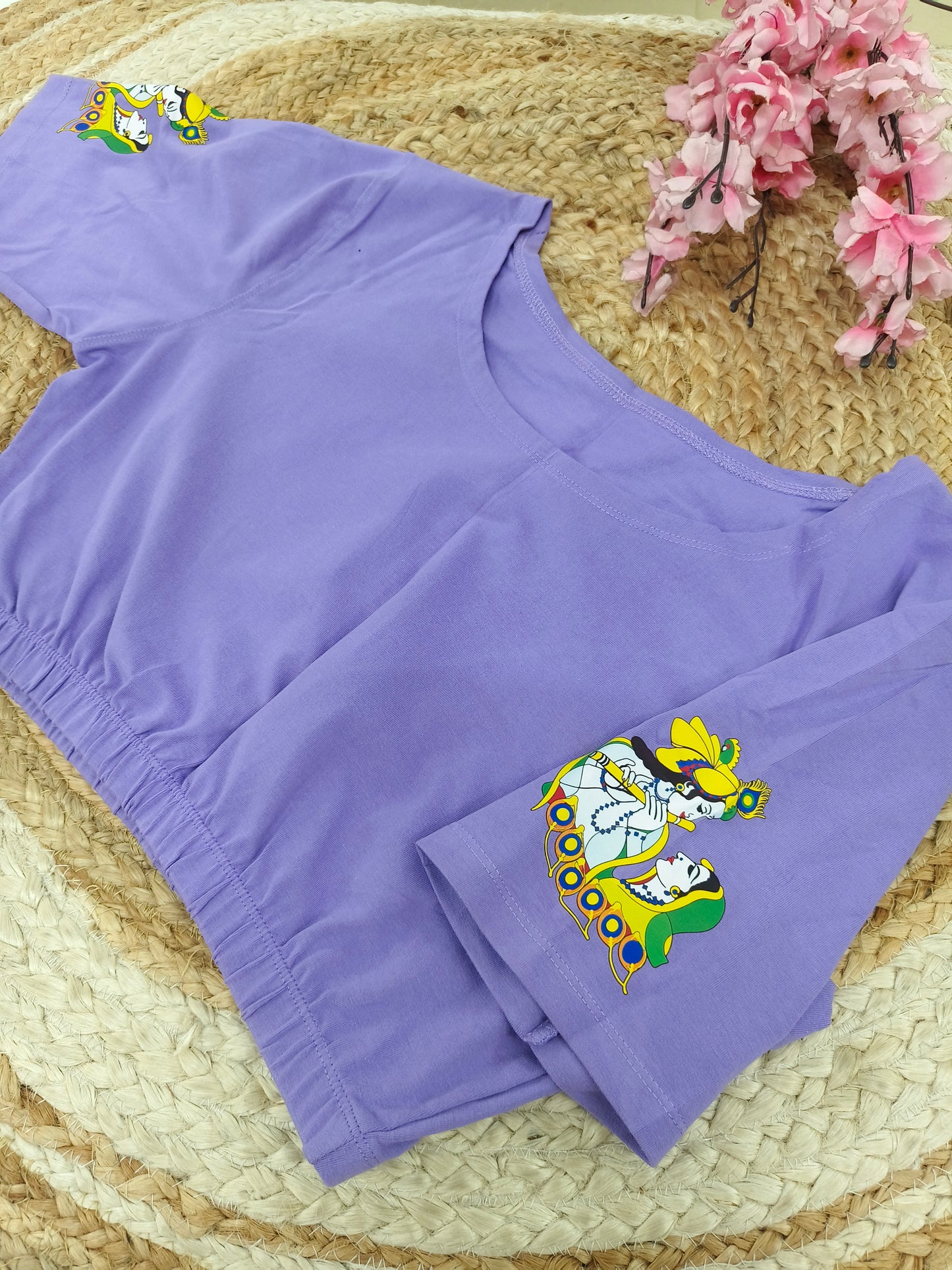 Lavendra Stretchable blouse with unique printed design