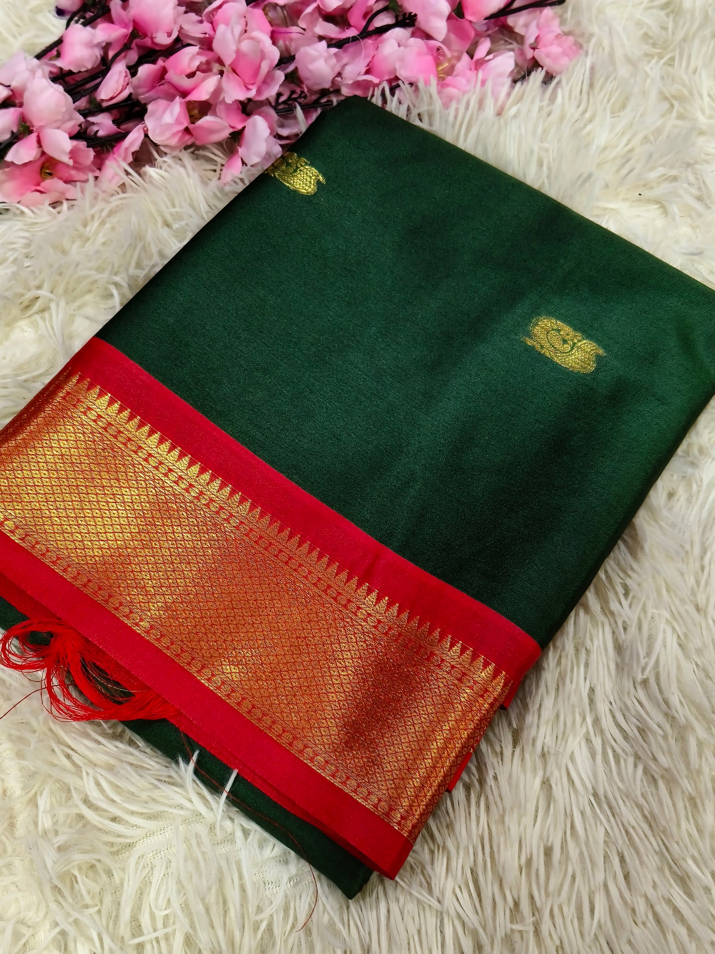 Green Gadwal silk Saree