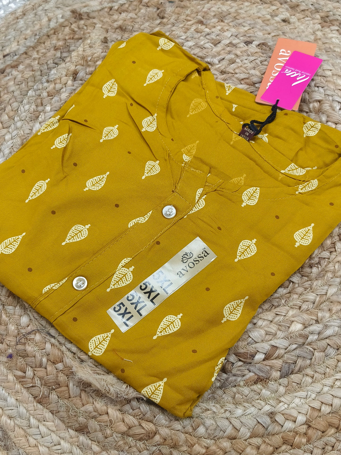 Yellow Rayon straight kurta