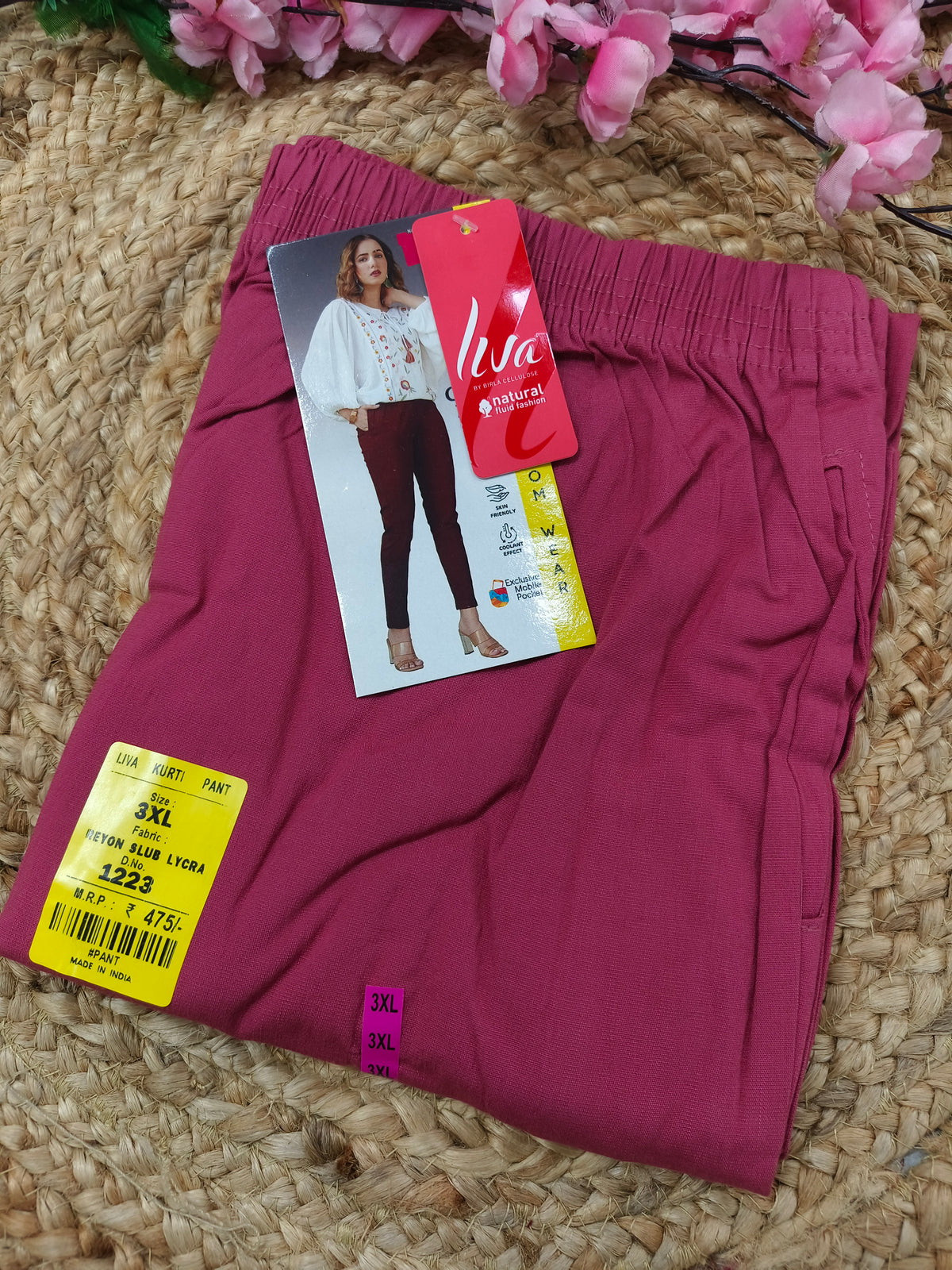 Onion pink lycra strechable pants