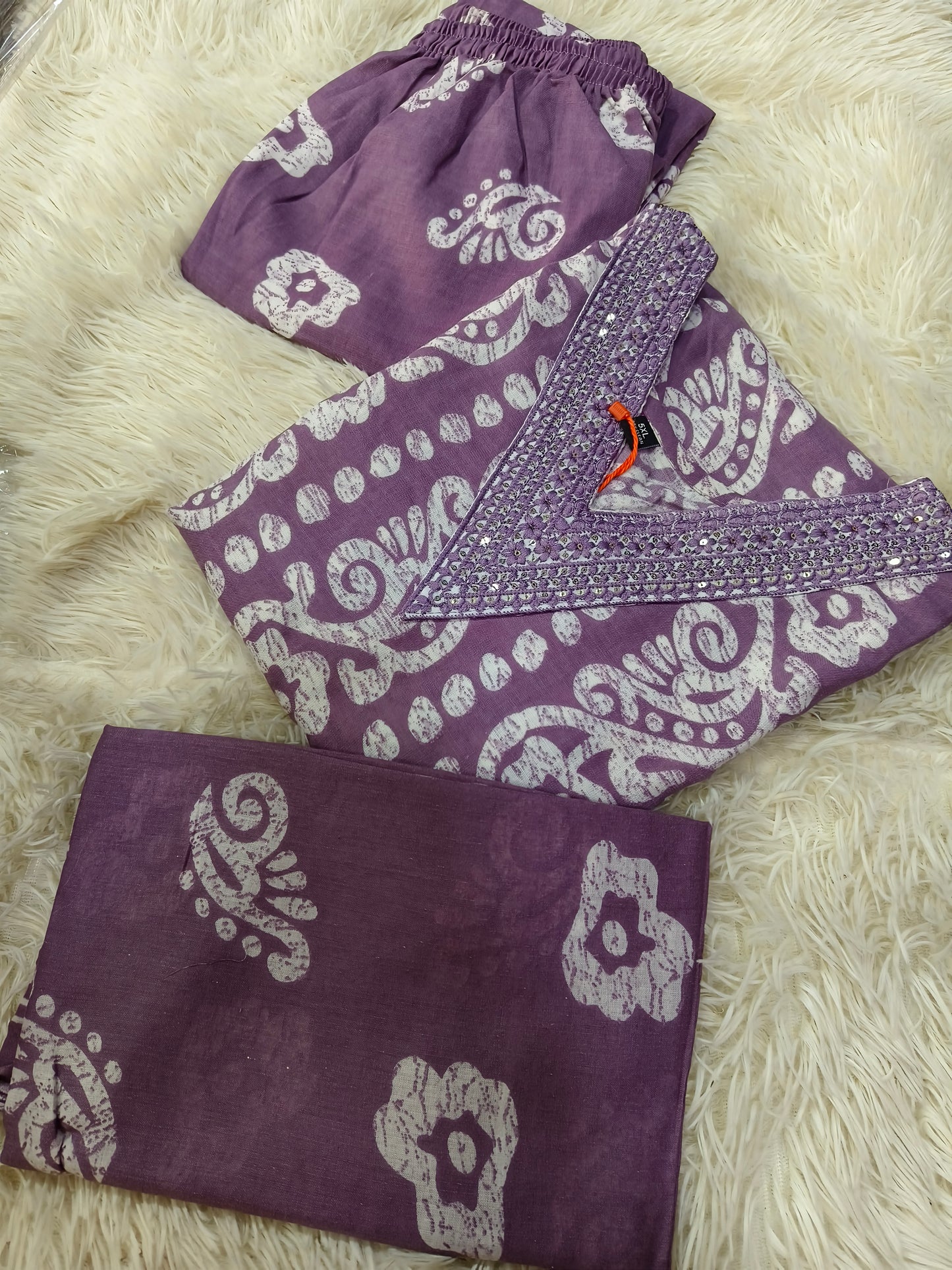 Light pink Cotton sets with duppata