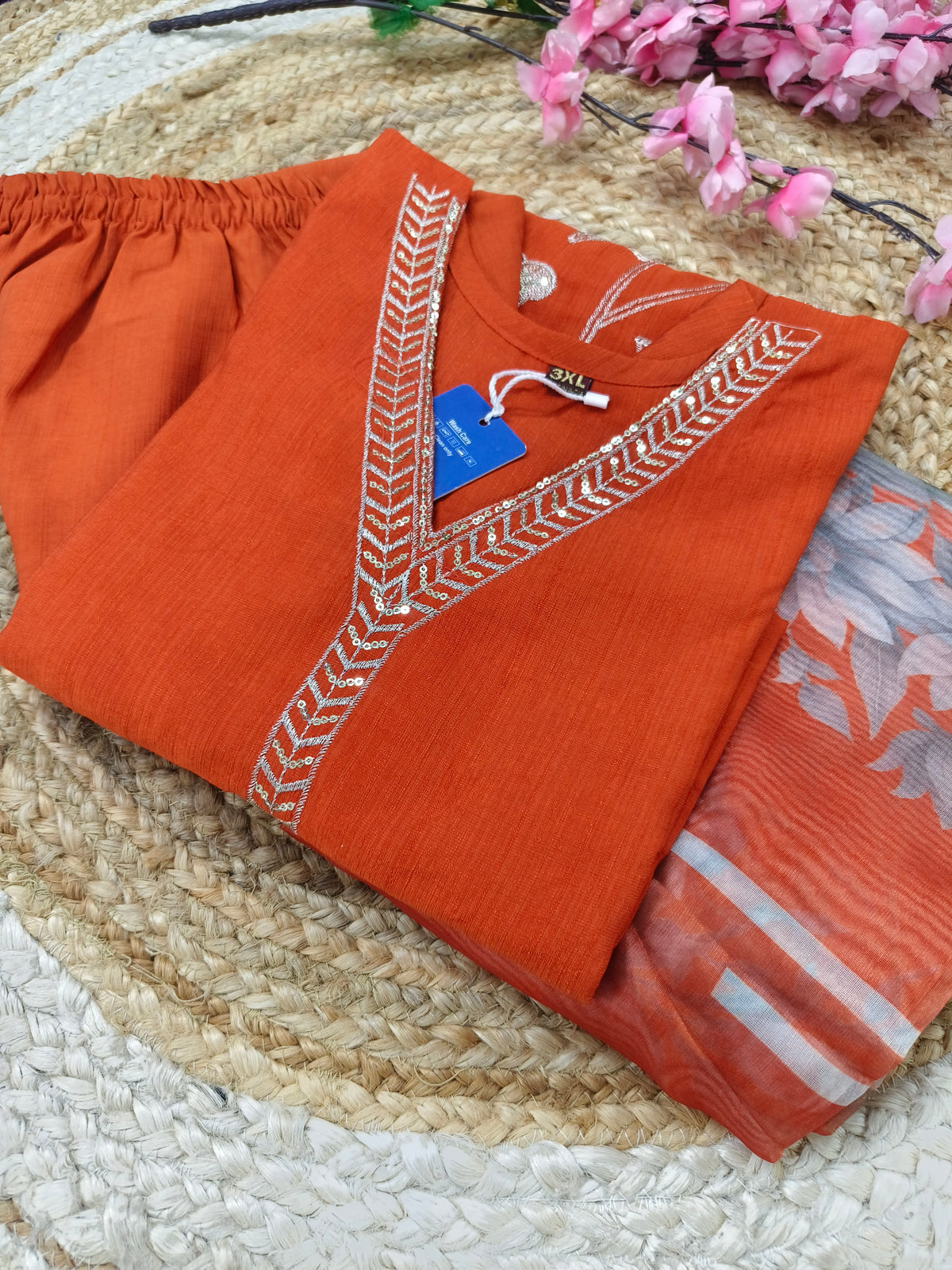 Orange Elegant designer suit
