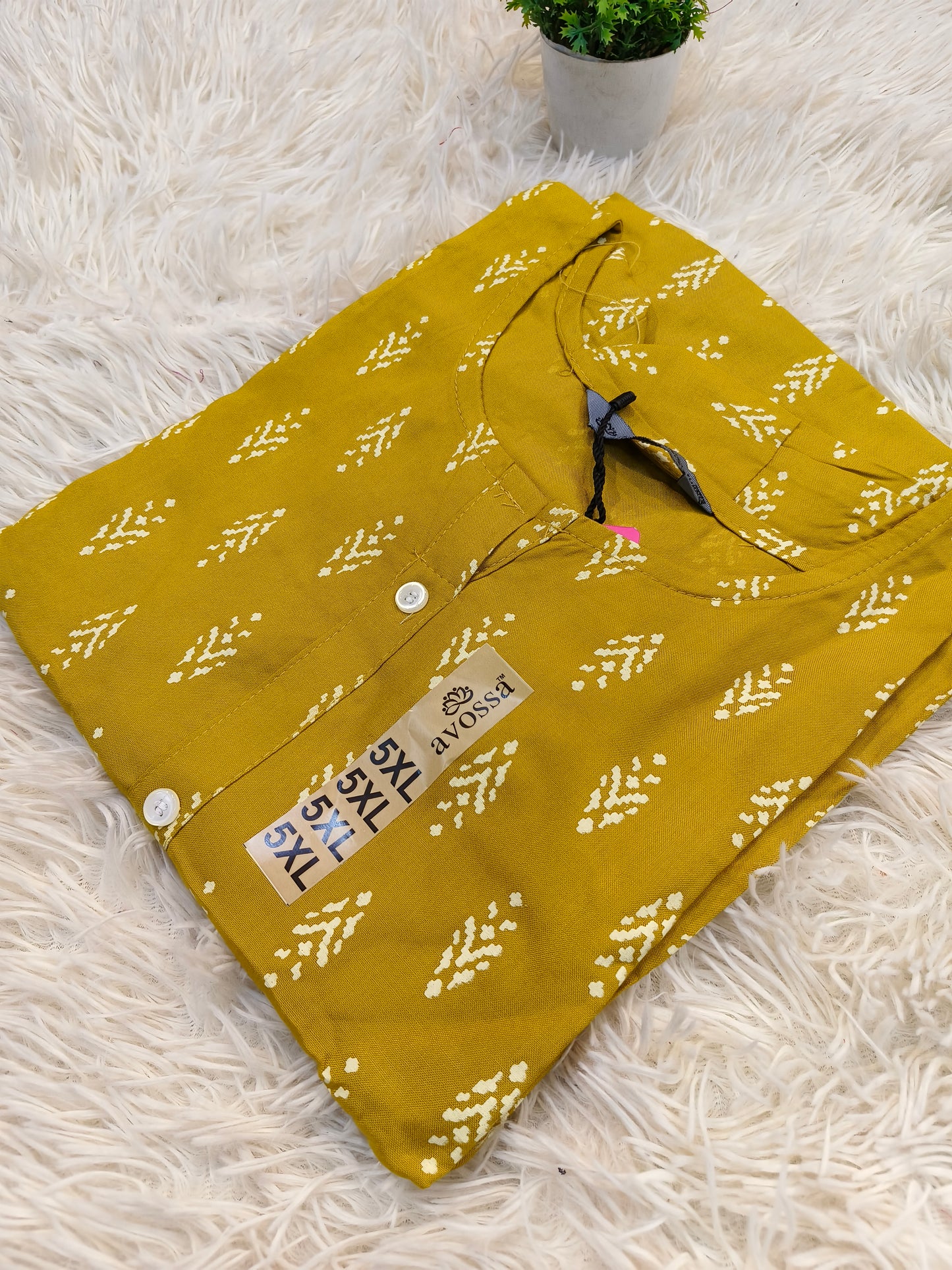 Yellow Rayon straight kurta