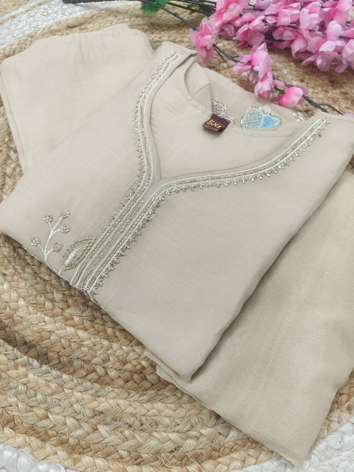 Light cream Elegant designer suit