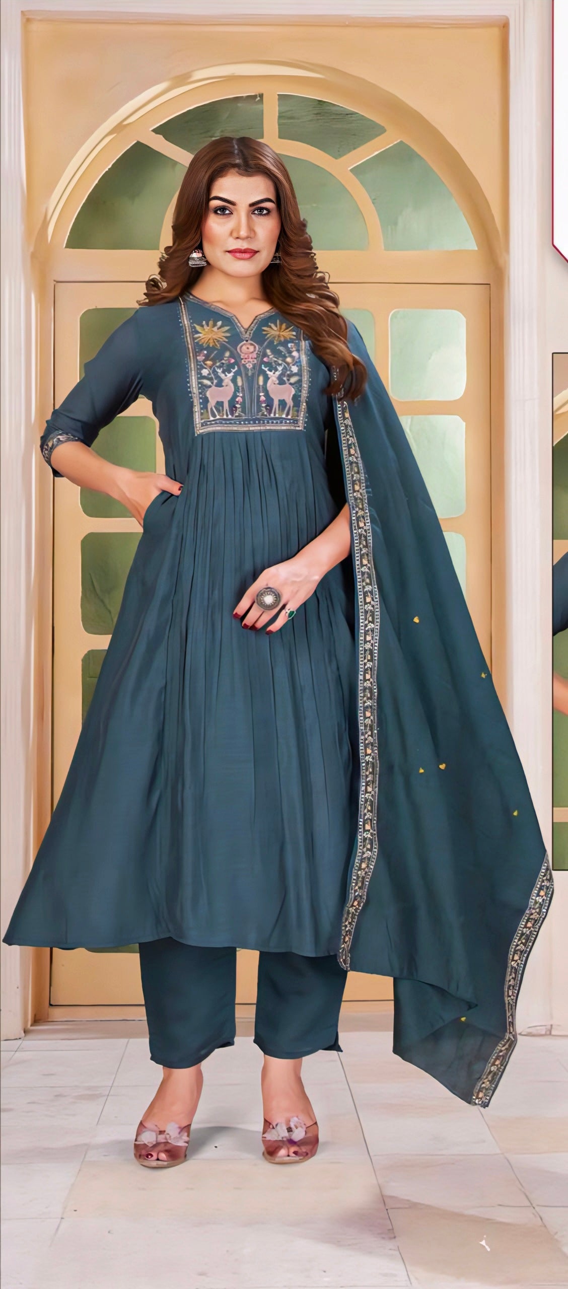 Peacock Blue Eelgent designer suits