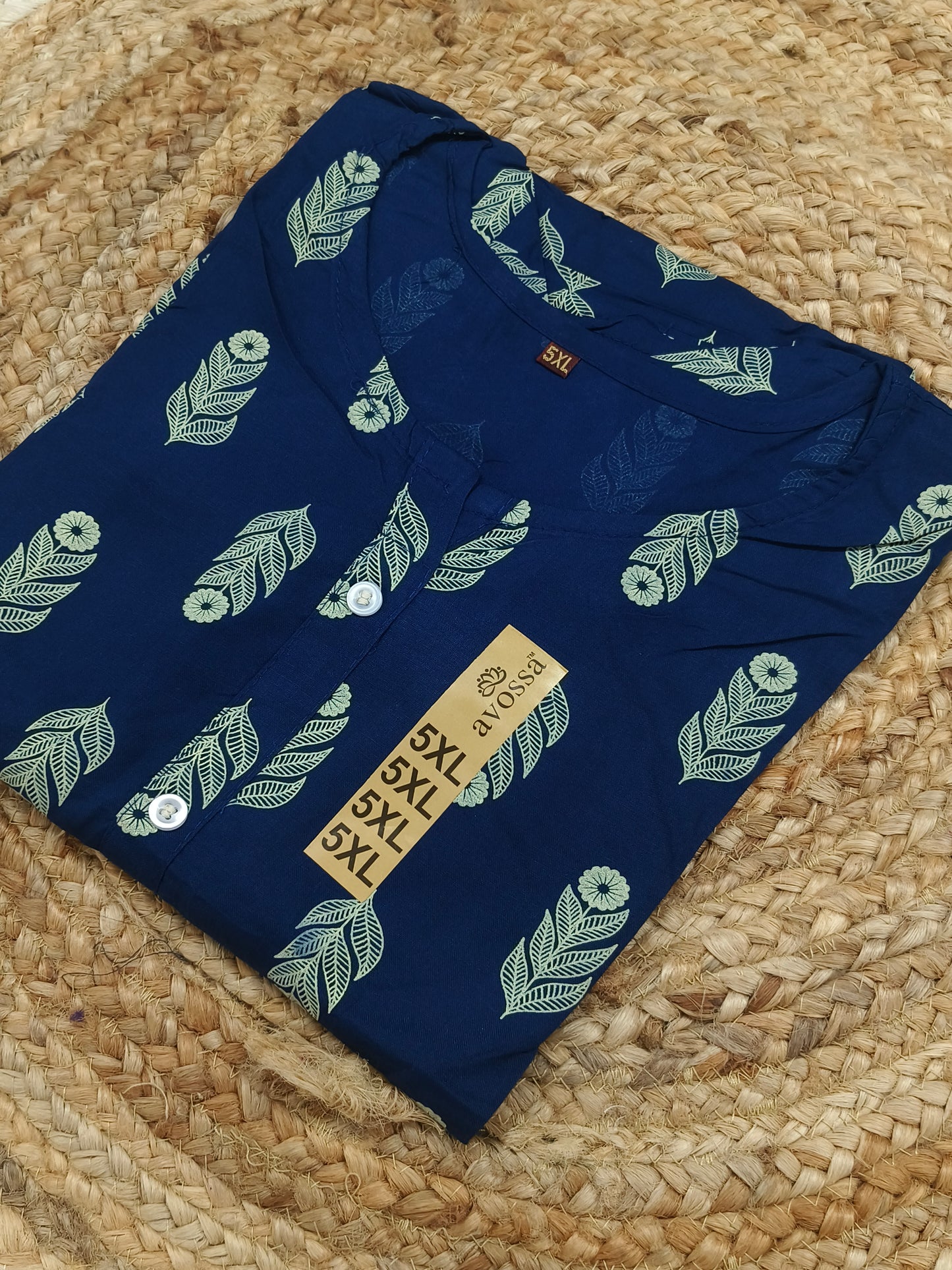 Blue Rayon straight kurta
