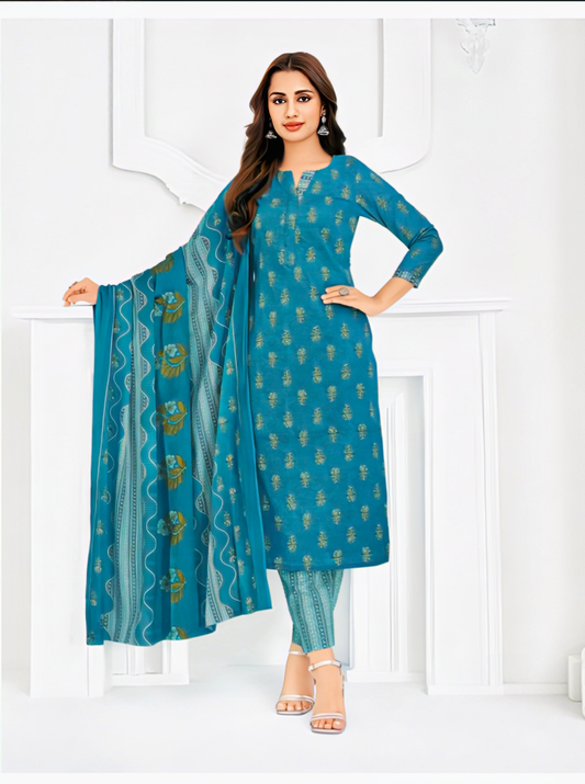 Blue pure cotton suits