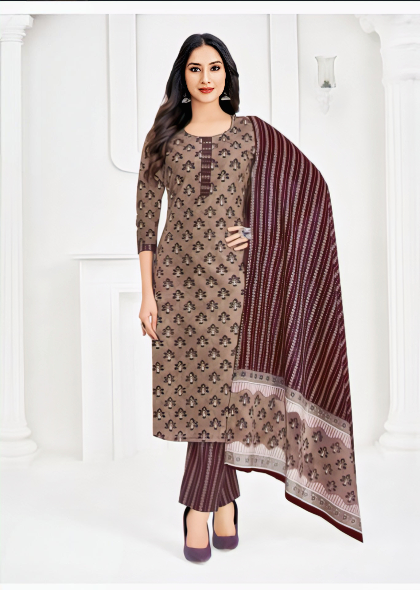 Wine pure cotton suits