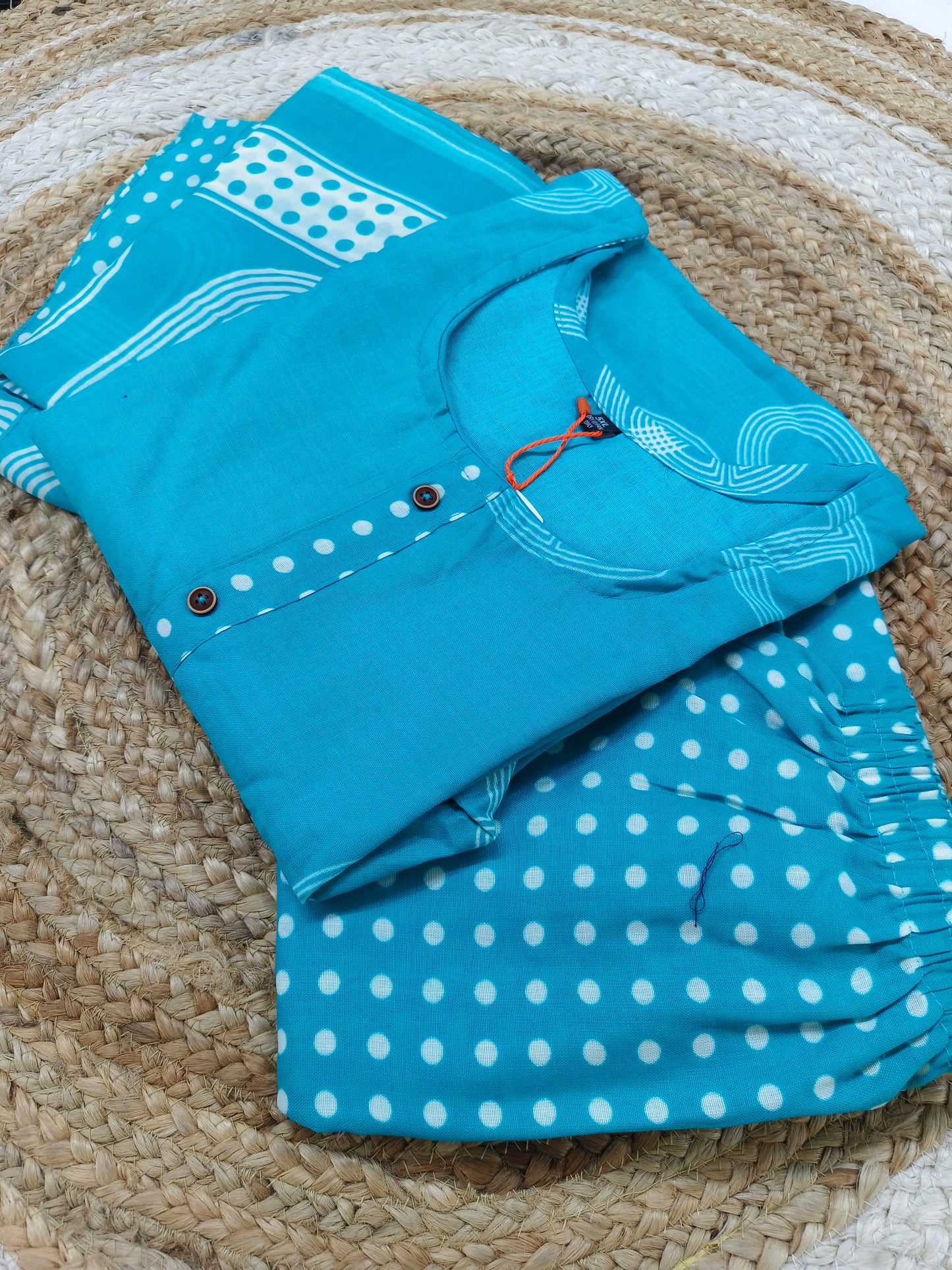 Blue Cotton sets with duppatta