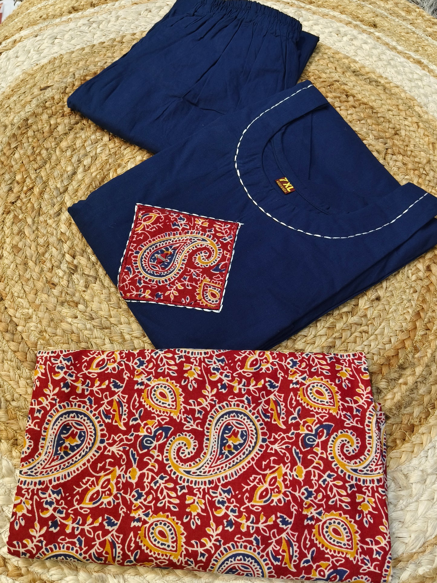 Navy Blue pure cotton suits