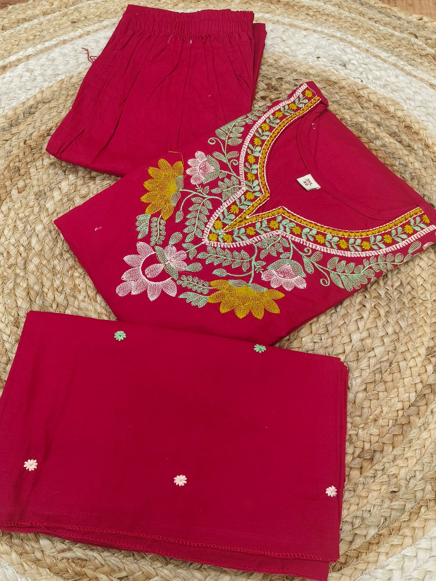 Pink cotton salwar suites