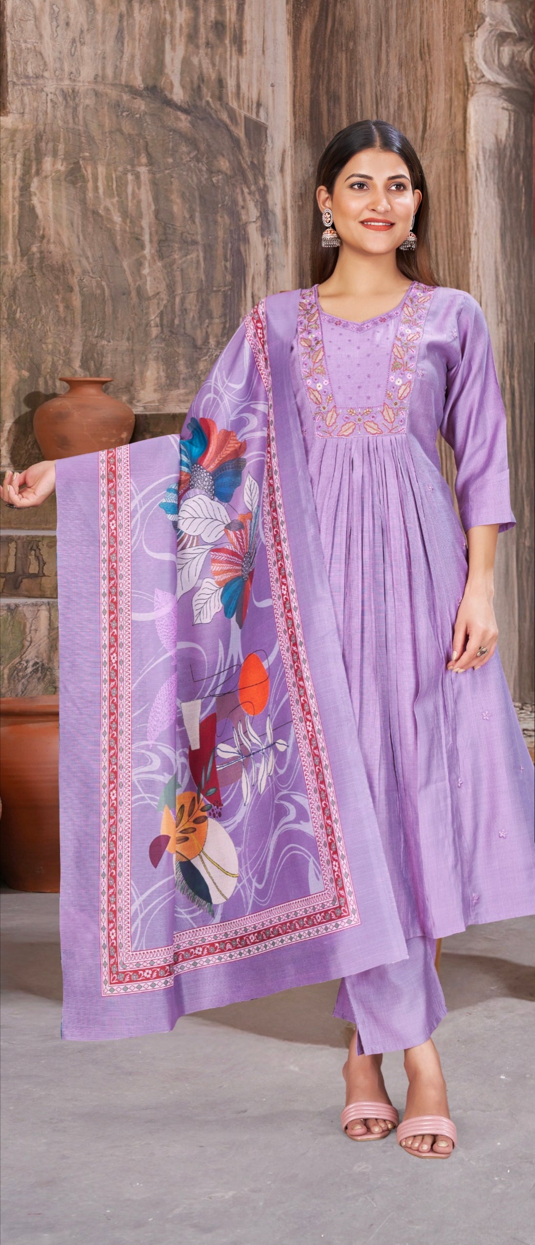 Lavender Elegant Aline designer suits