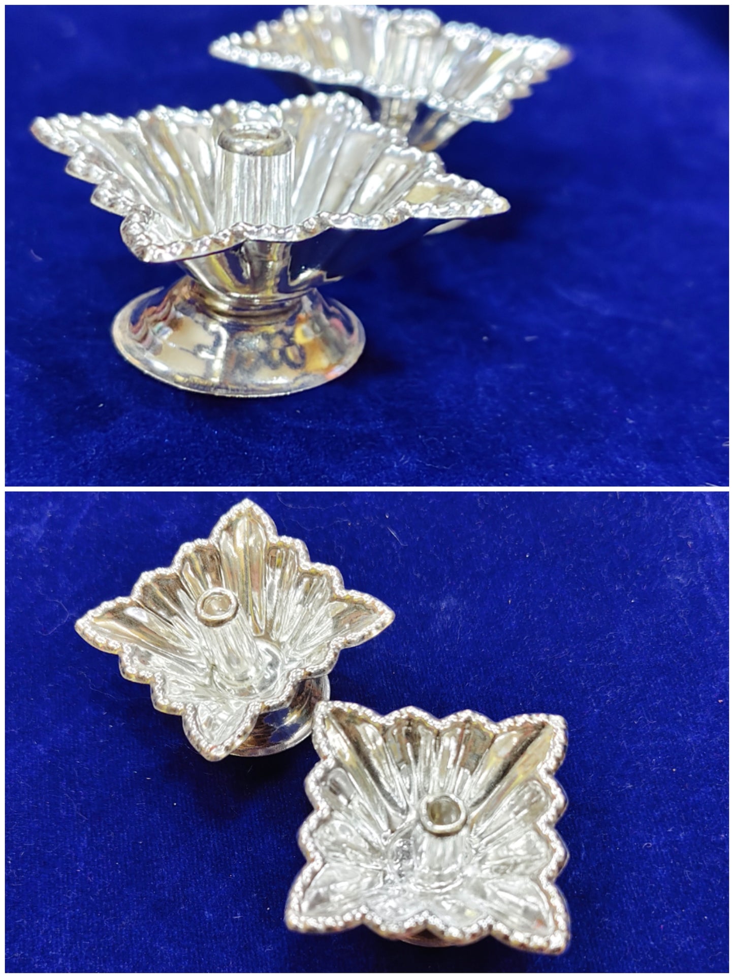 Pure German Silver diya lamp