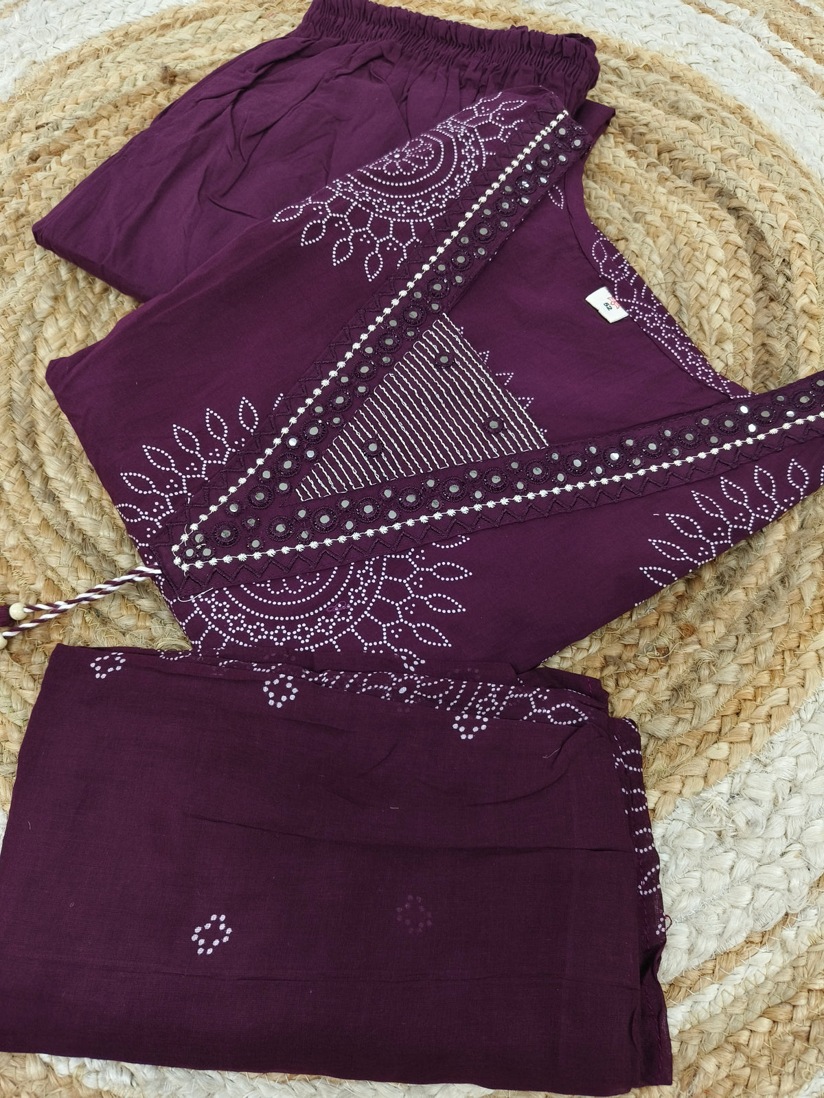 Wine Pure cotton suits