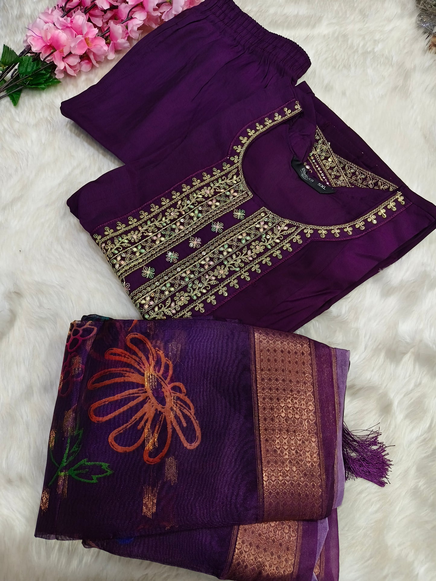 Wine designer anarkali suit