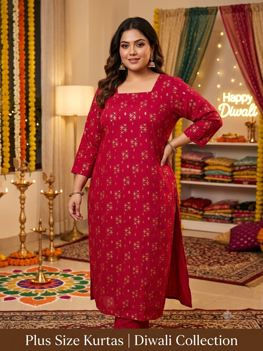 Maroon Rayon straight kurta
