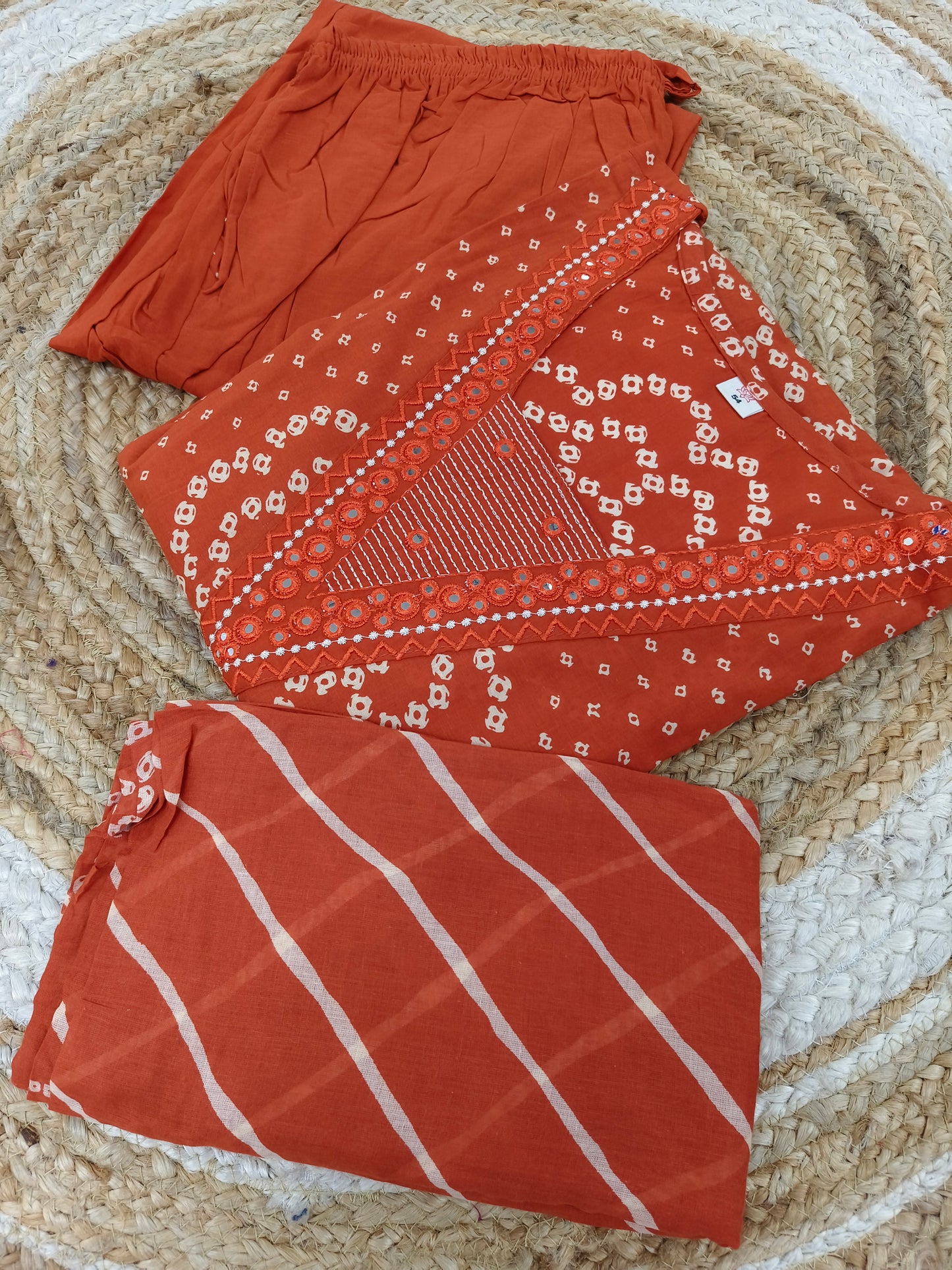 Orange Pure cotton suits