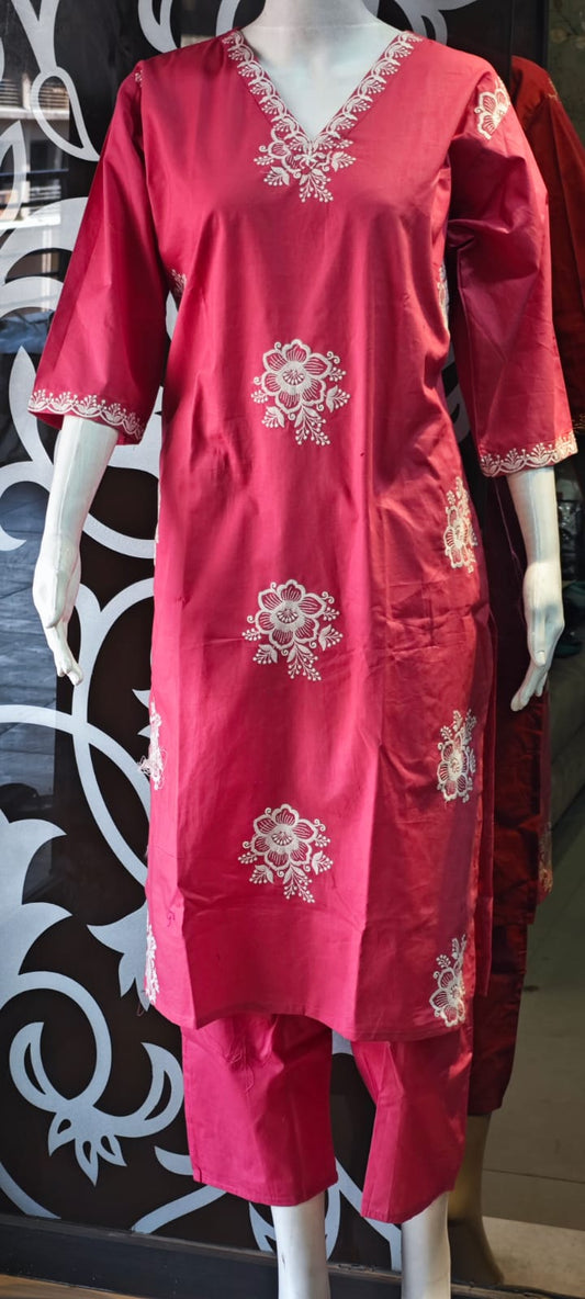 Light Pink pure cotton two piece sets