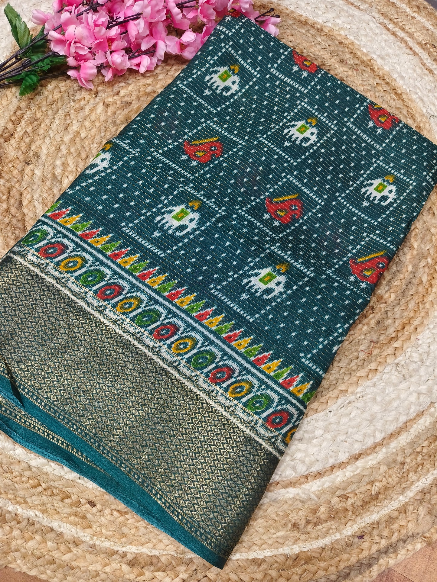 Green Binny silk saree