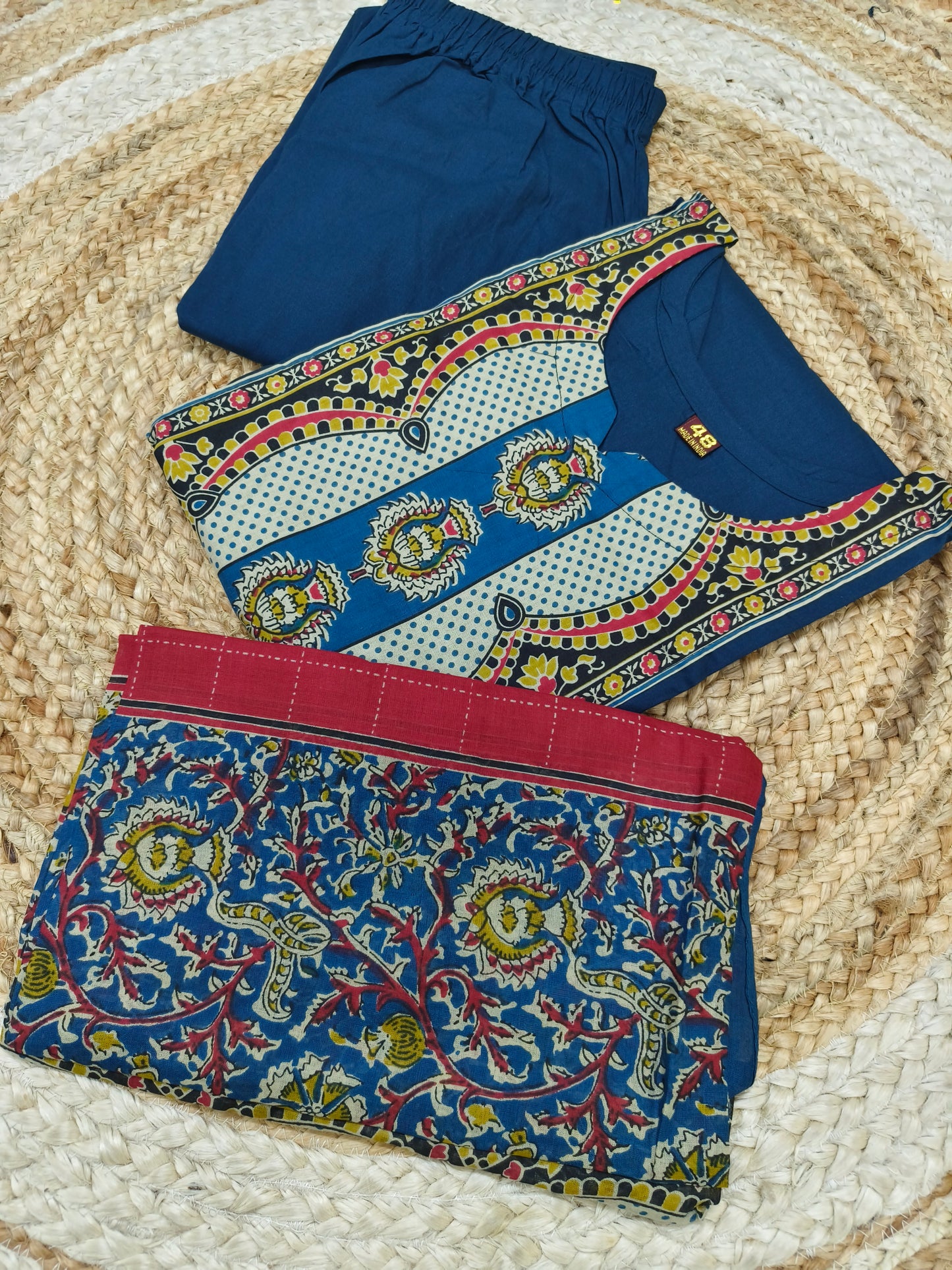 Blue cotton salwar suites