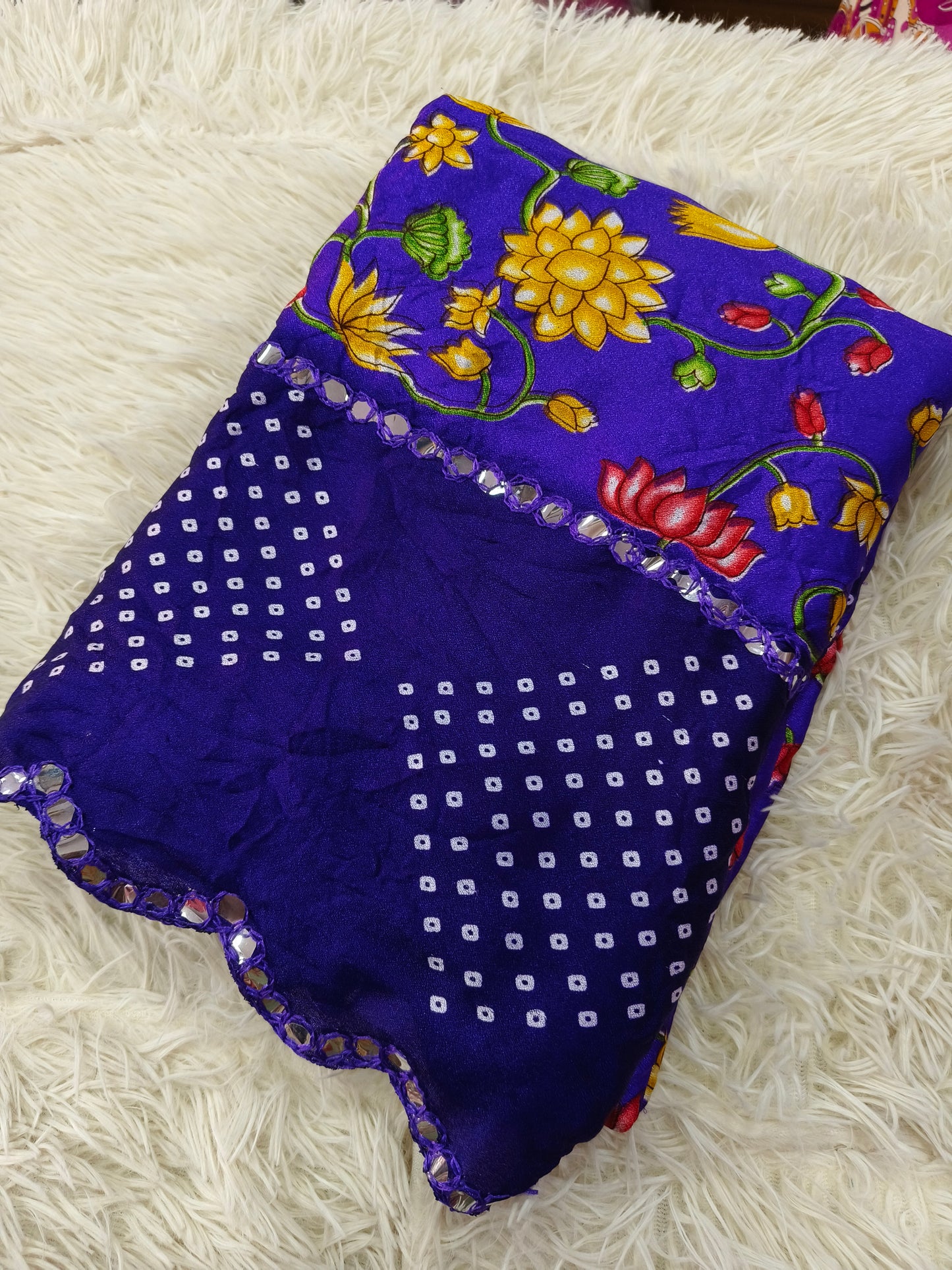 Purple bandhni Saree