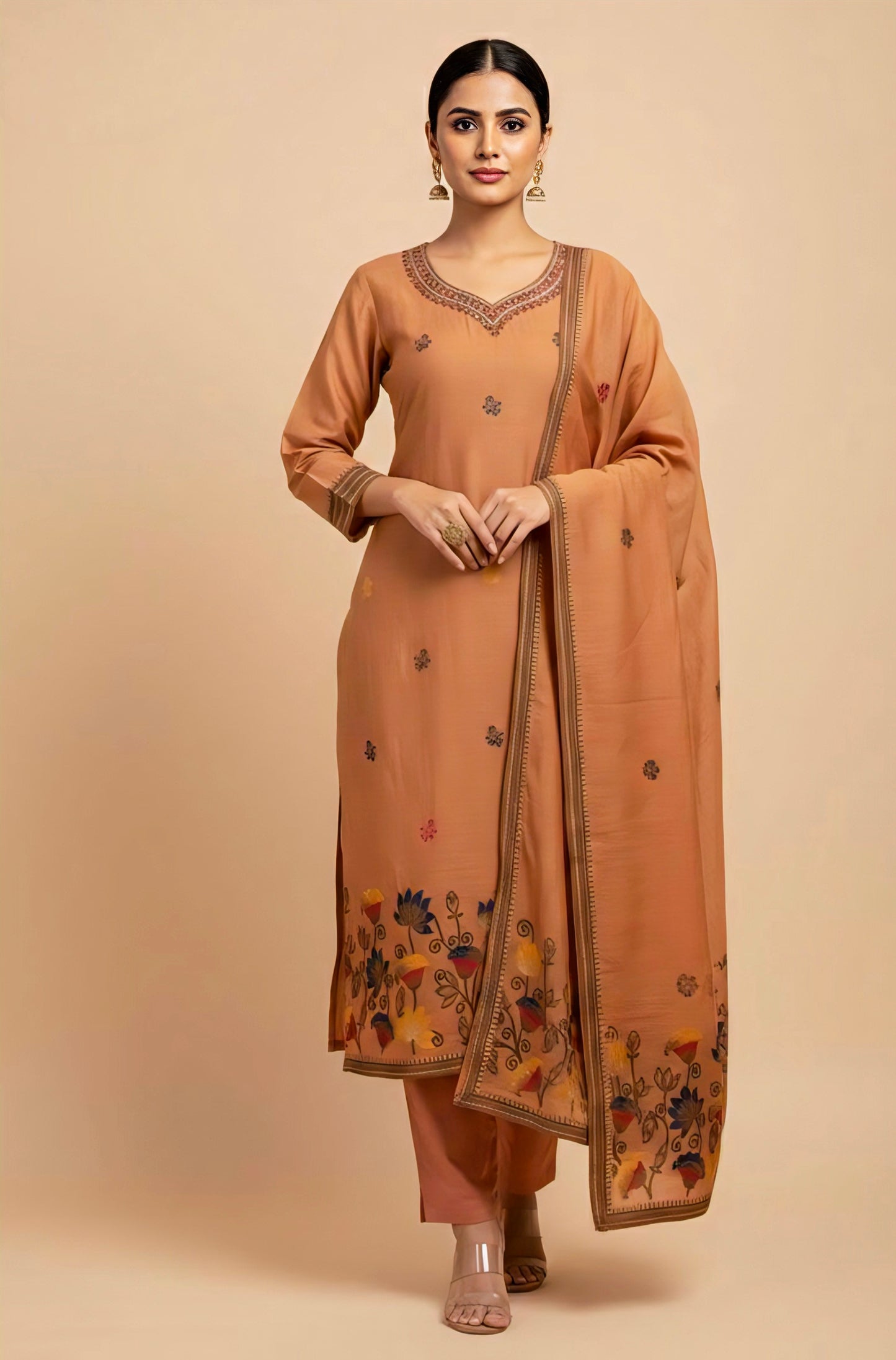 Peach designer suits