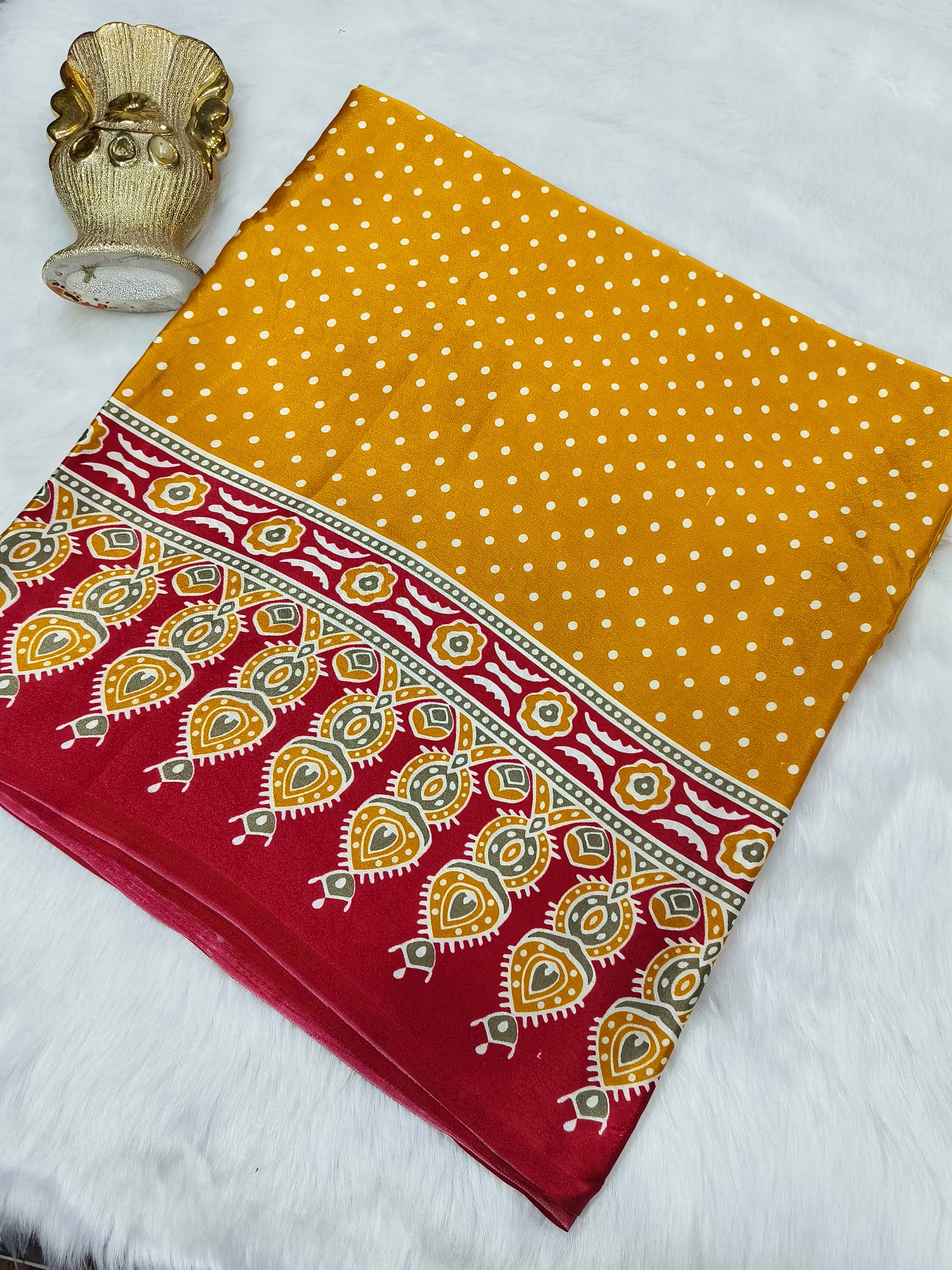 Yellow Modal silk saree