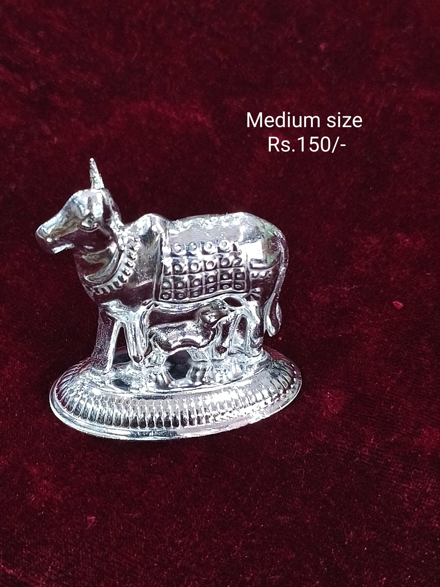 Divine German Silver Kamadhenu Idol (Medium Size)