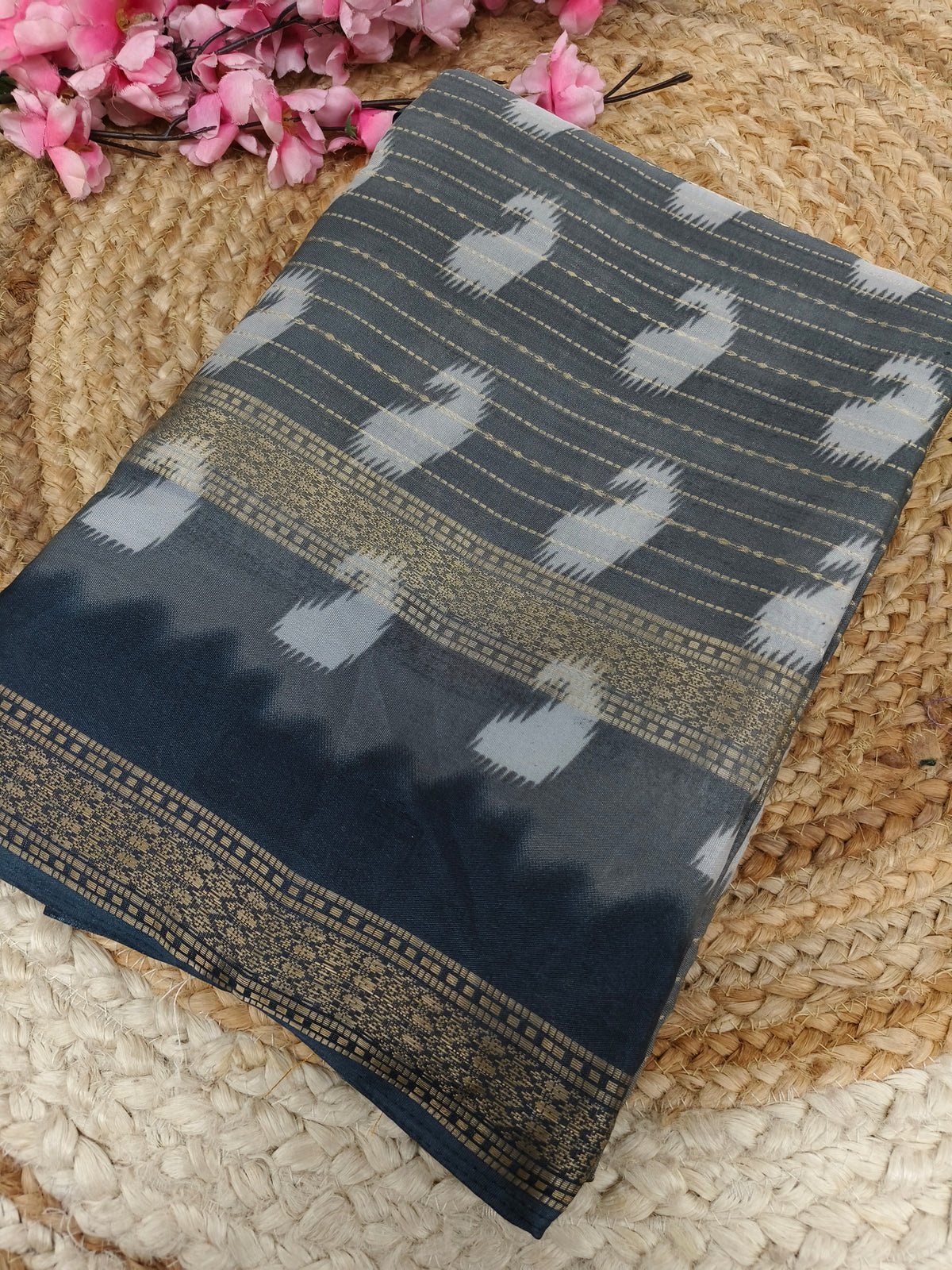 Grey Dola silk saree