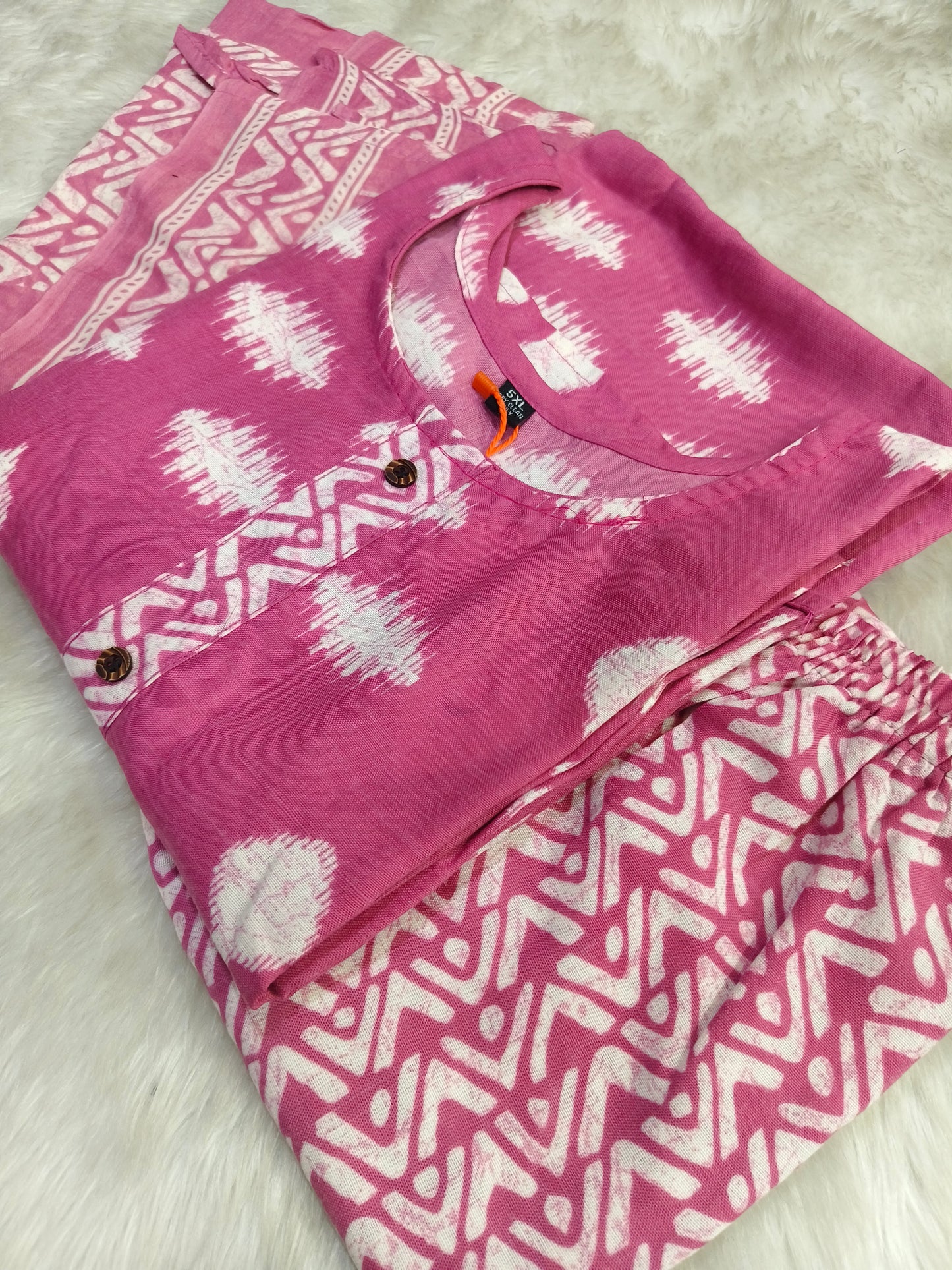 Pink Cotton sets with duppata