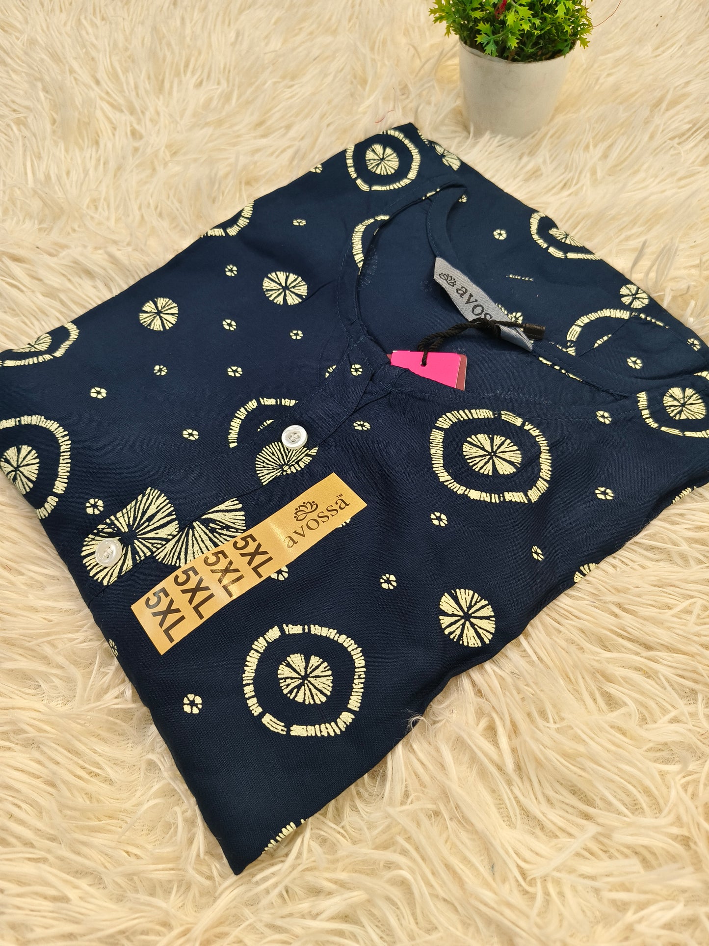 Blue Rayon straight kurta