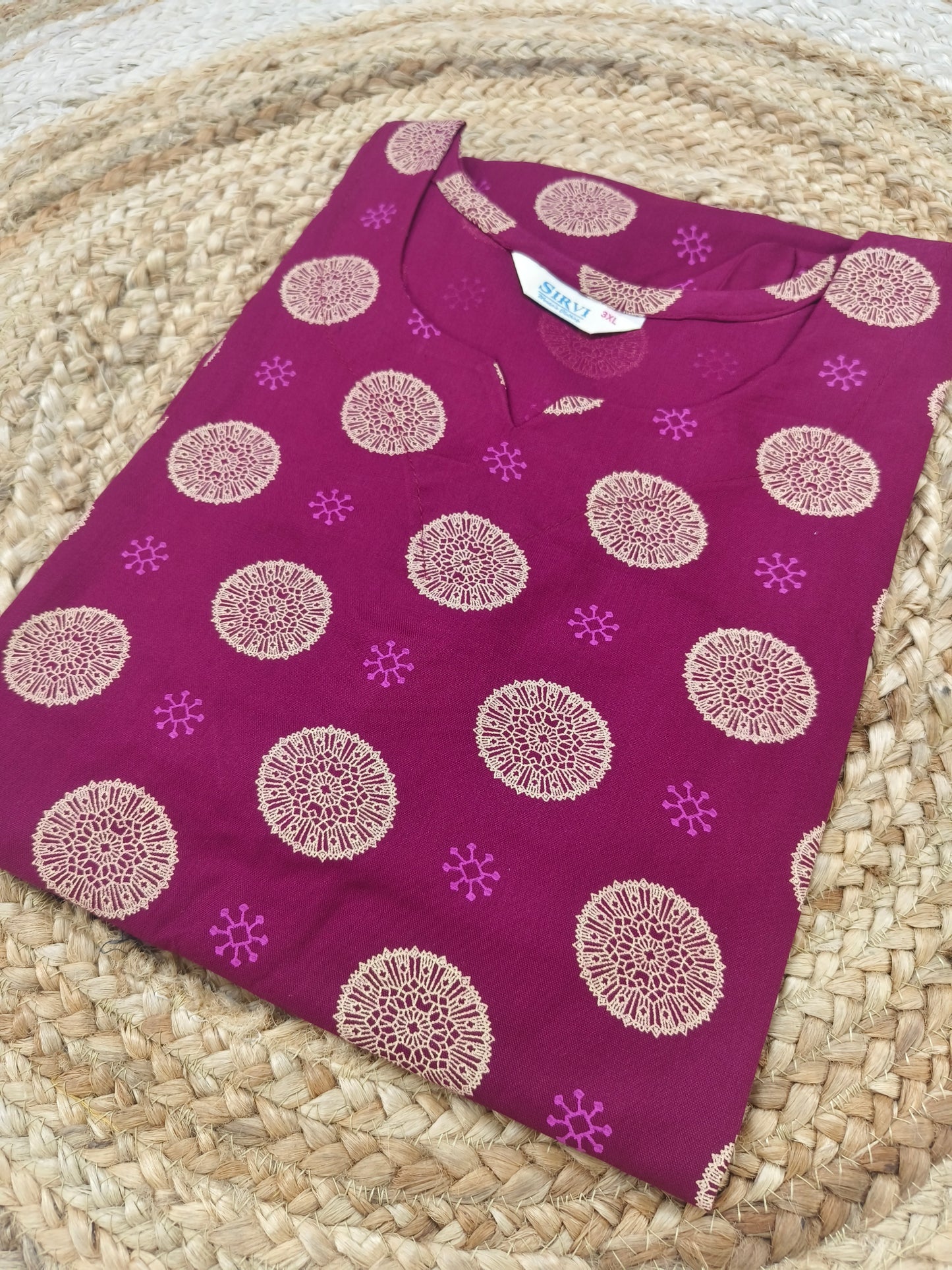 Wine Rayon straight kurta
