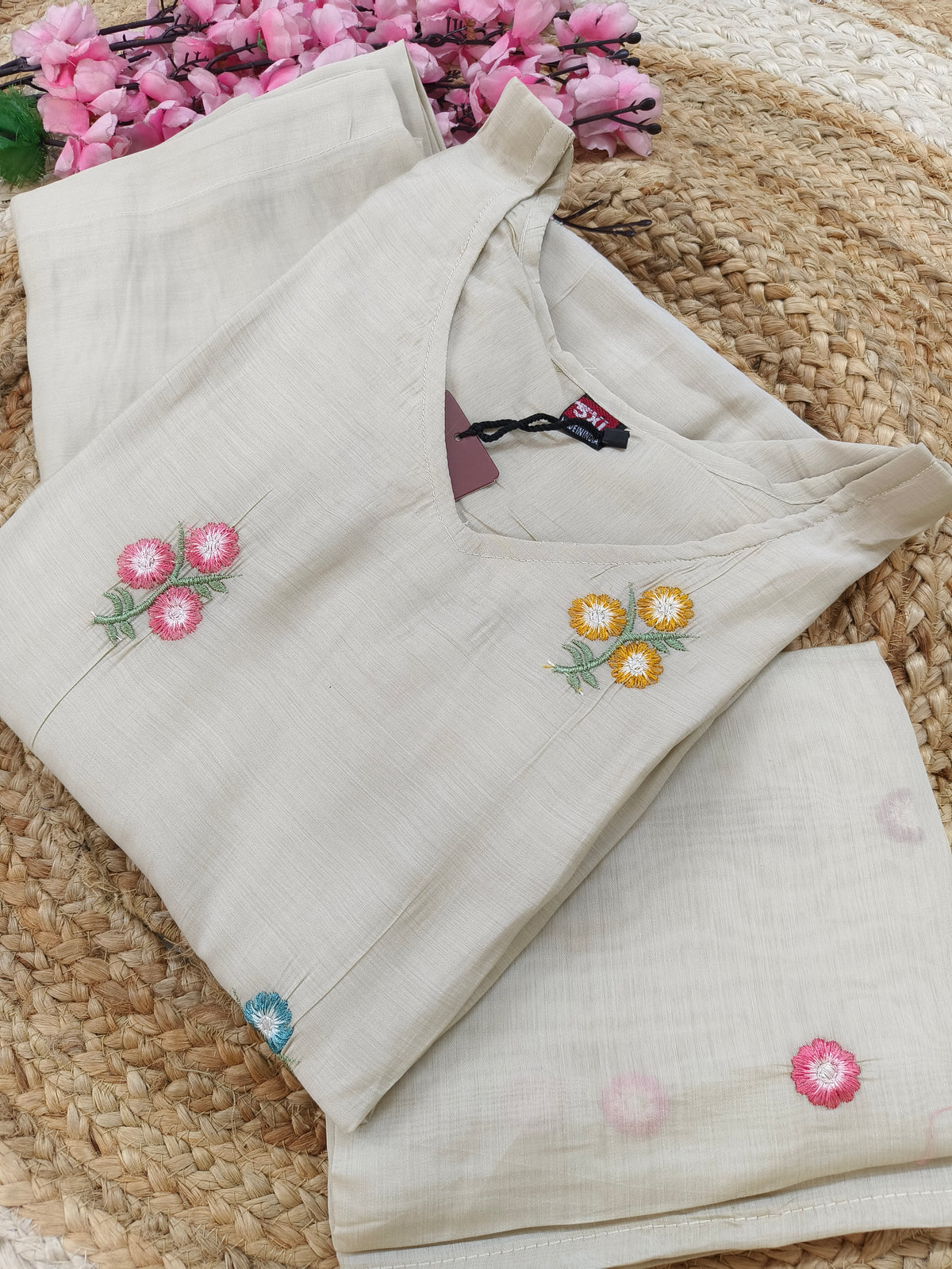 Cream Elegant designer Aline suit