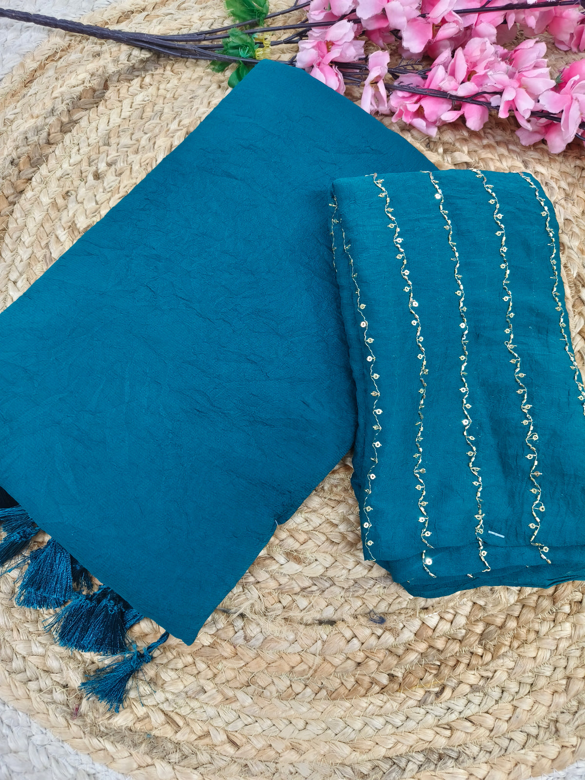 Blue Elegant designer saree