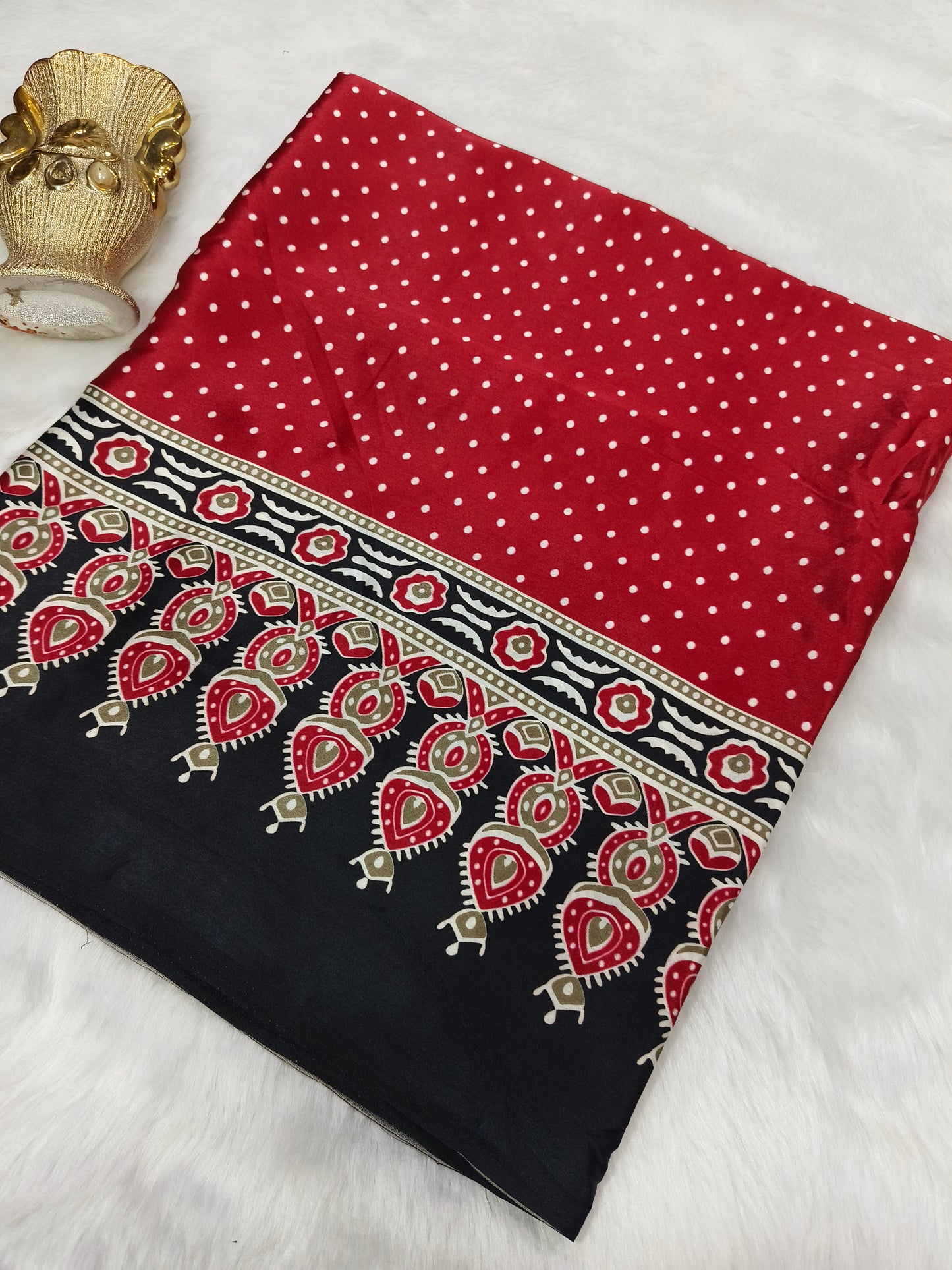 Maroon Modal silk saree