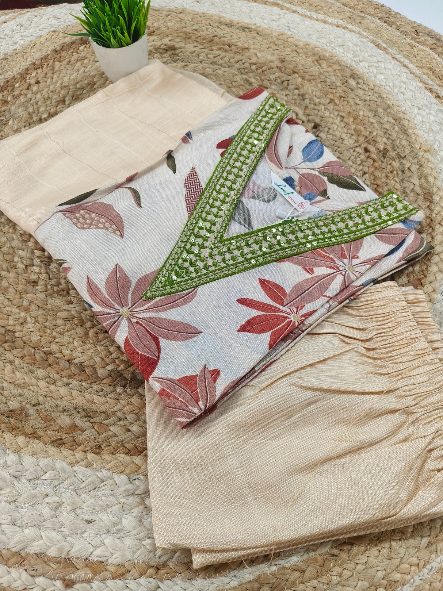 Cream Elegant designer suit