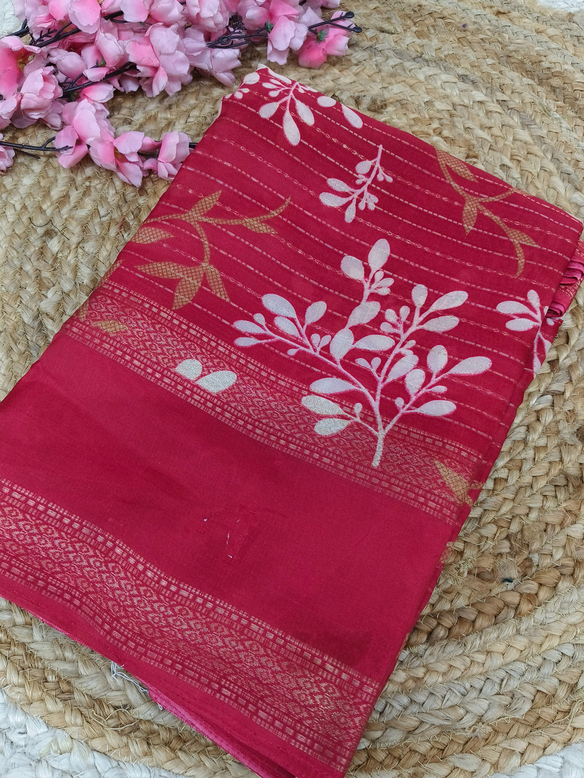 Rani Pink Dola Silk Saree
