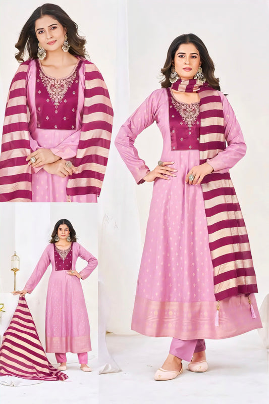 Pink Plus size salwar suites
