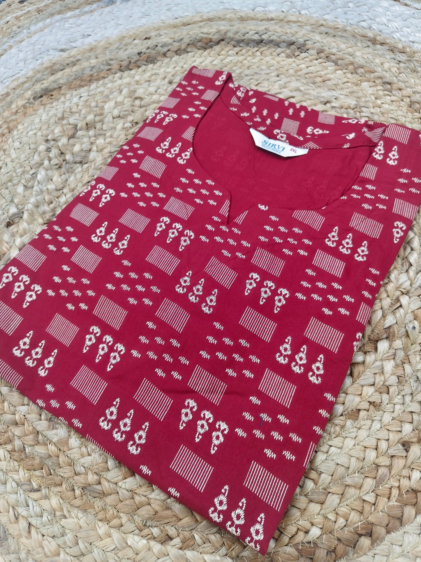 Pink Rayon straight kurta