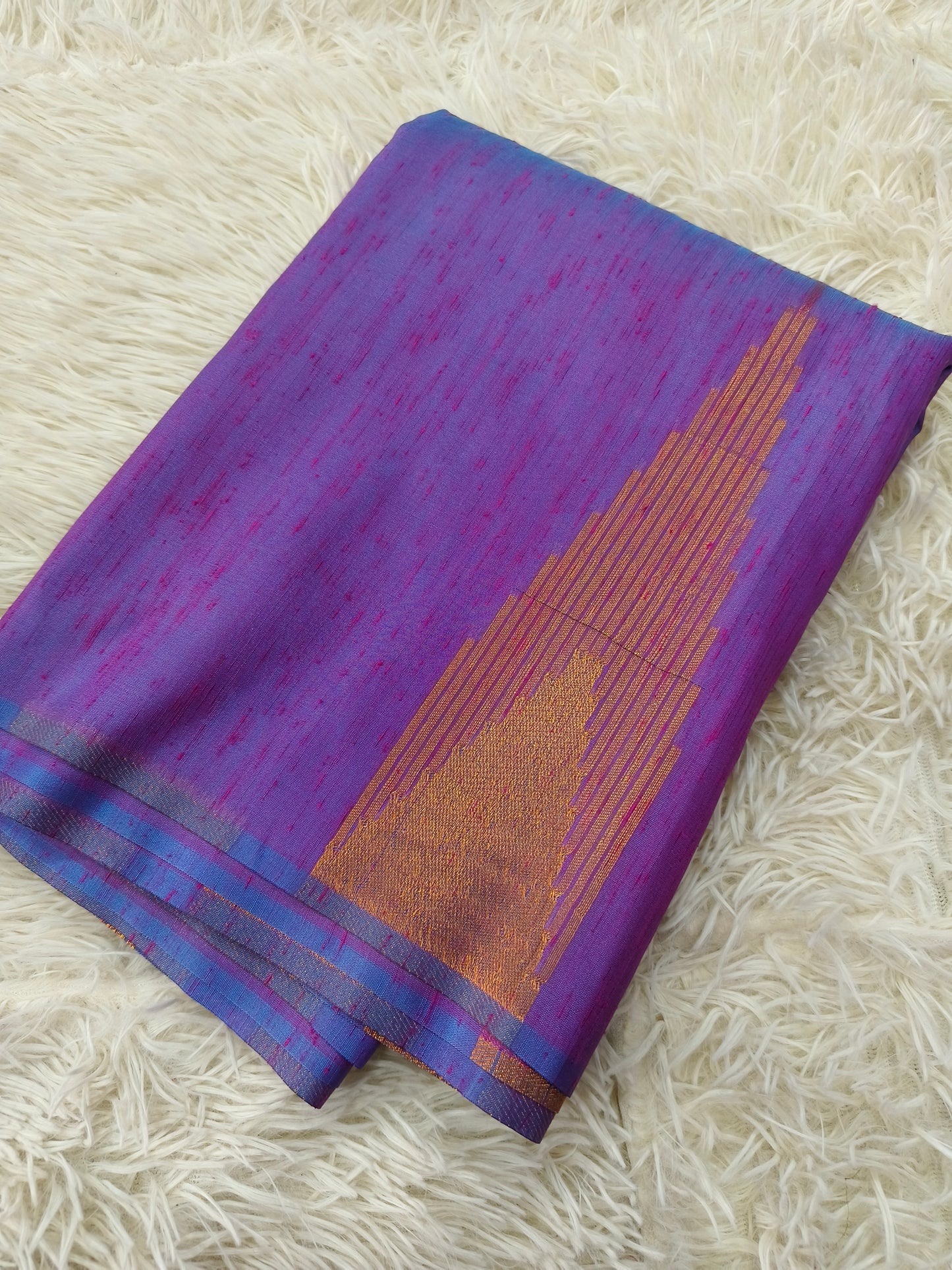 Purple soft silk Saree