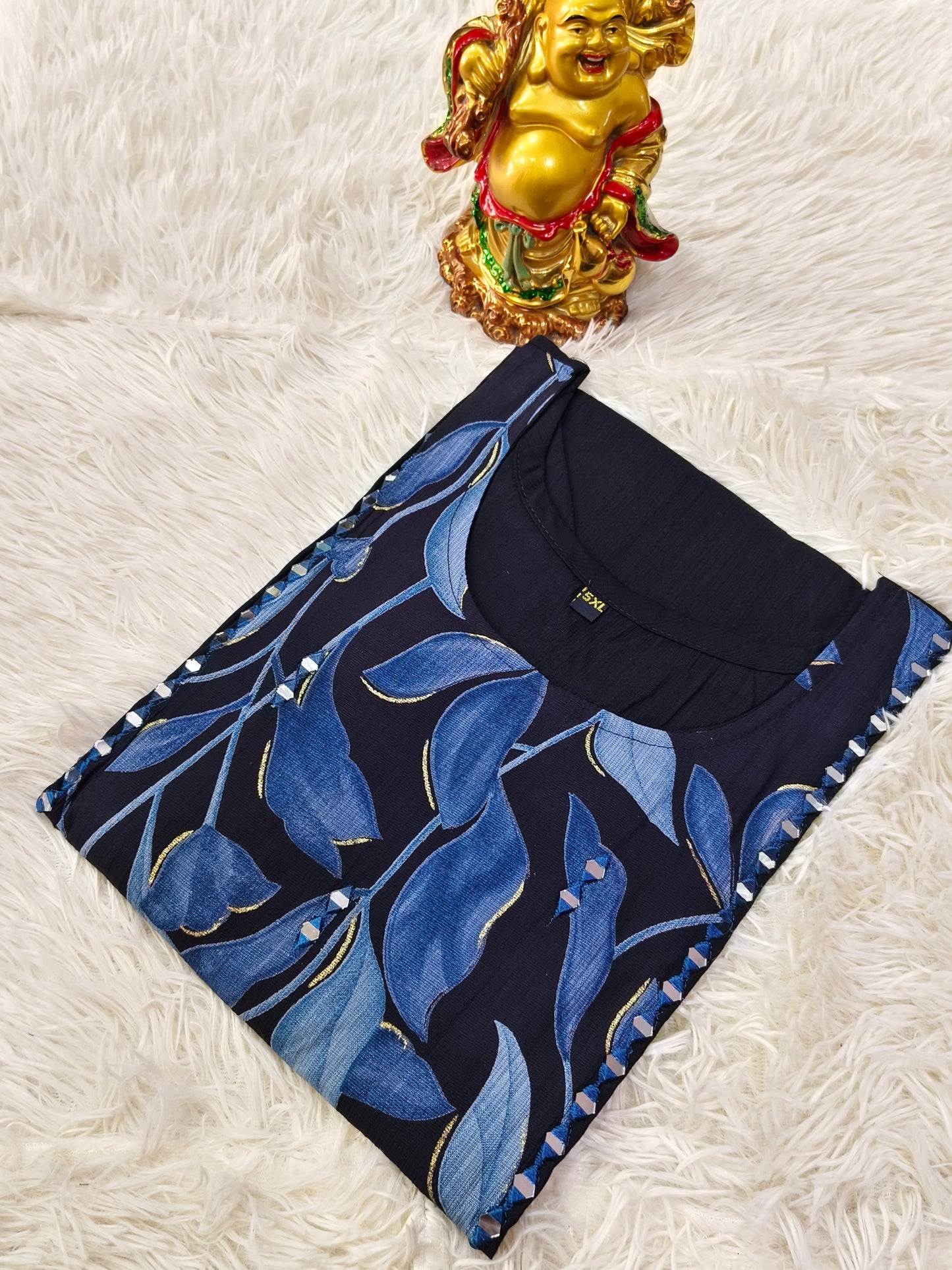 Black Vatican Silk Kurti