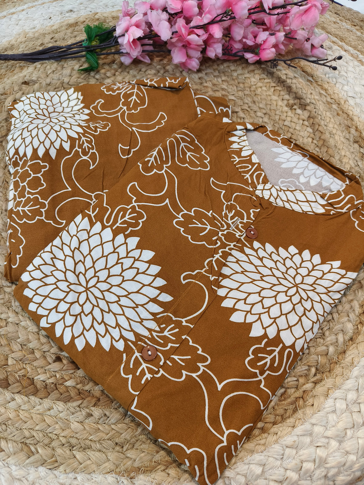 Light Brown Elegant Rayon cord set