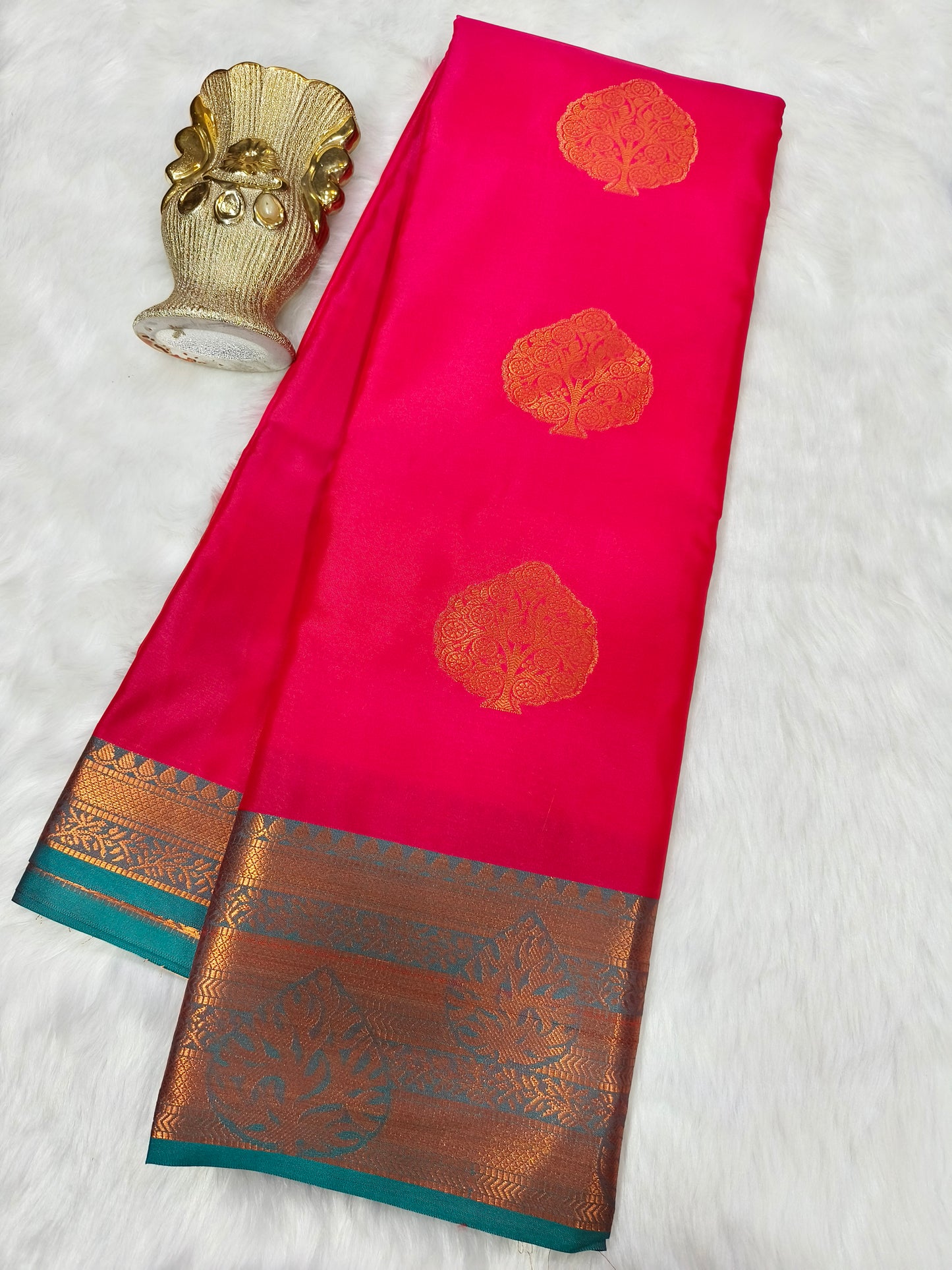 Pink Semi silk saree