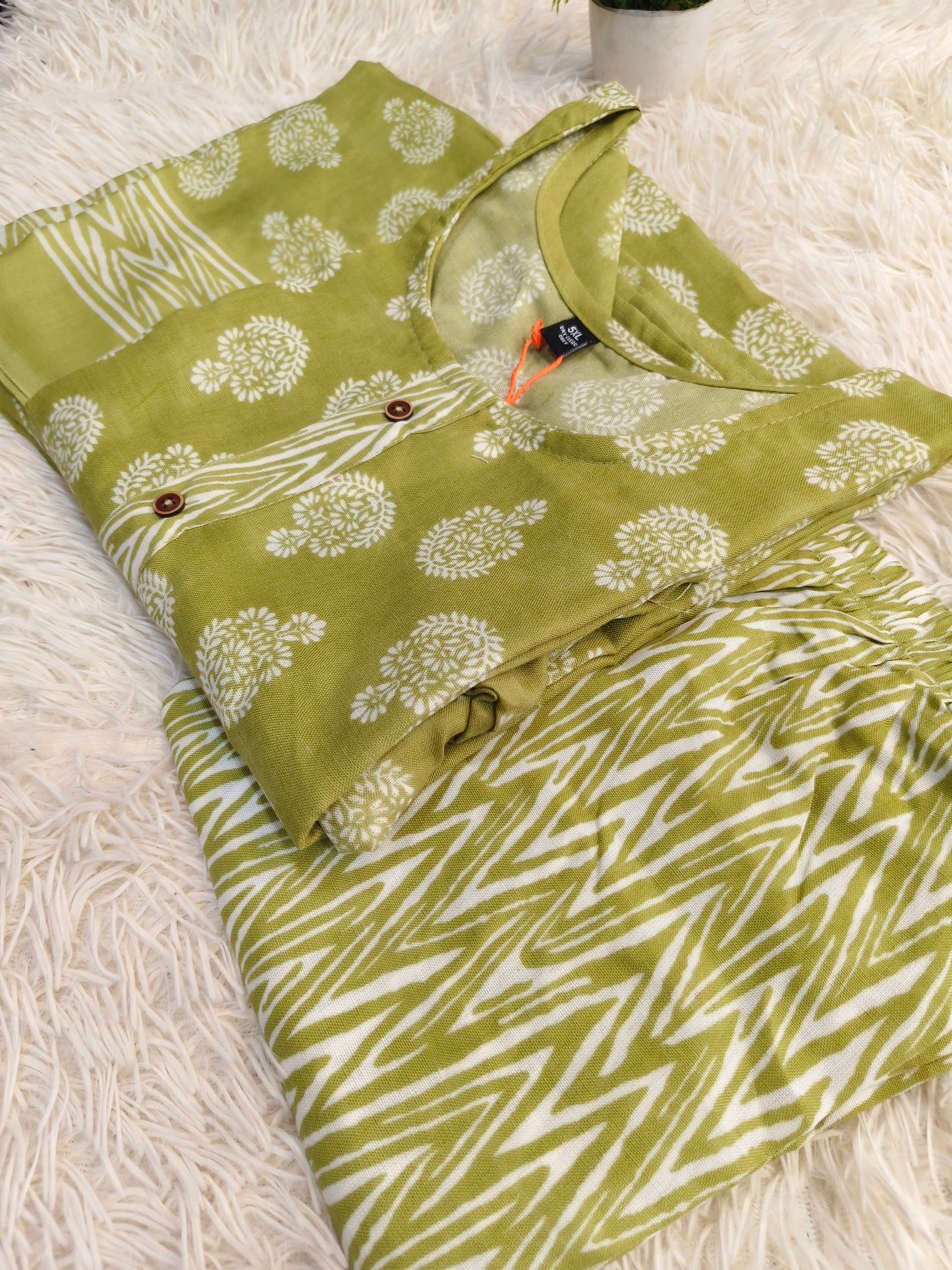 Green Cotton sets with duppata