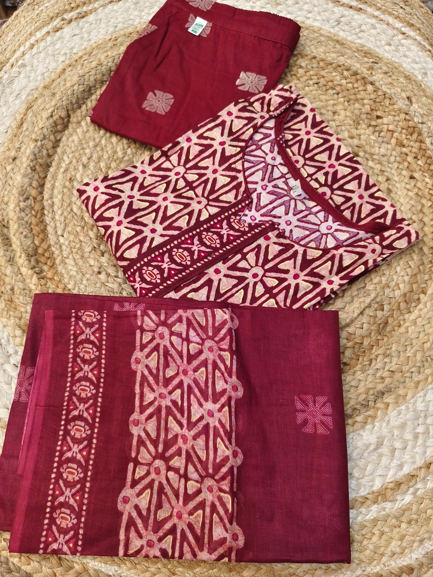 Wine pure cotton suits