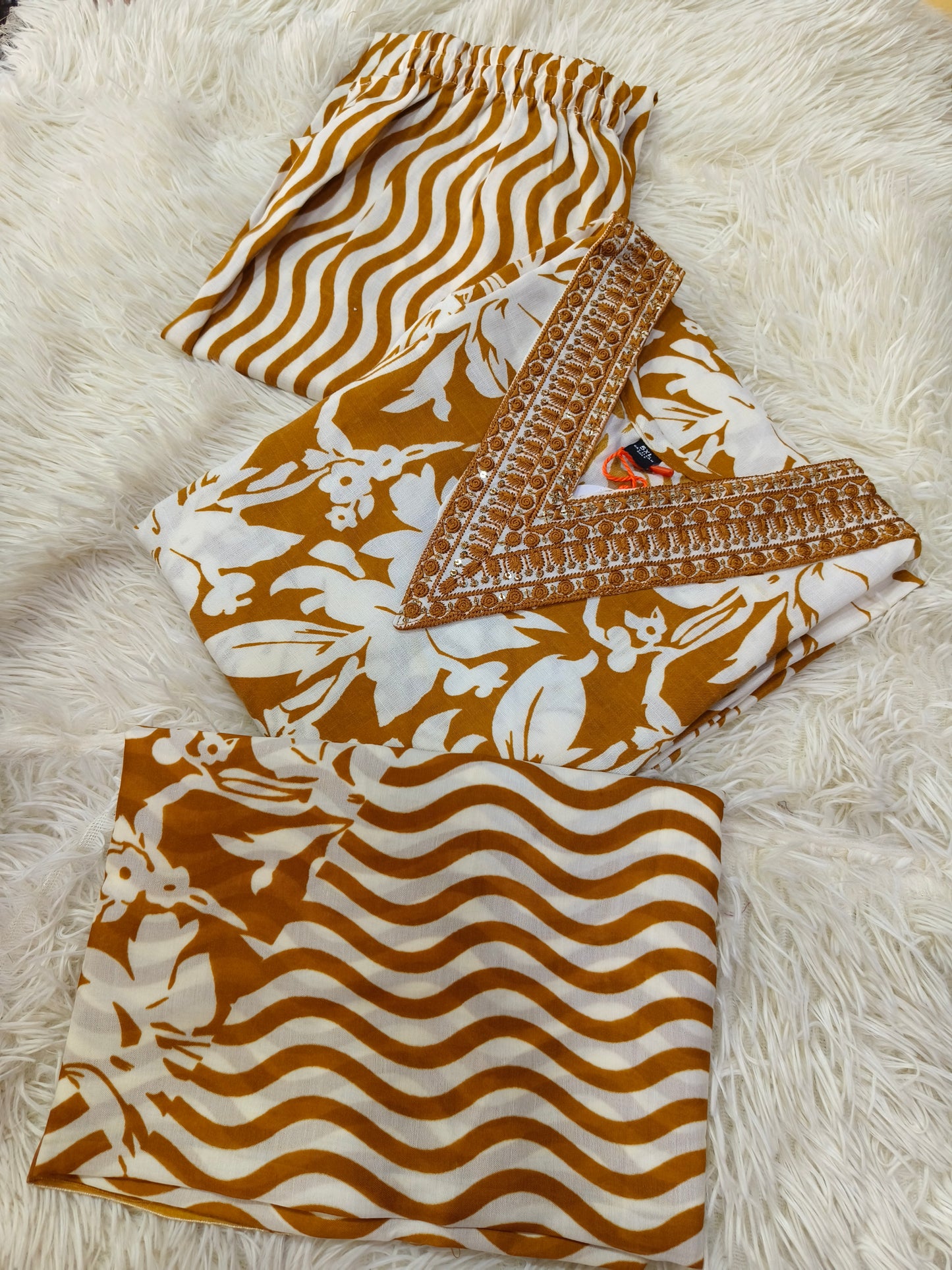 Yellow Cotton sets with duppata