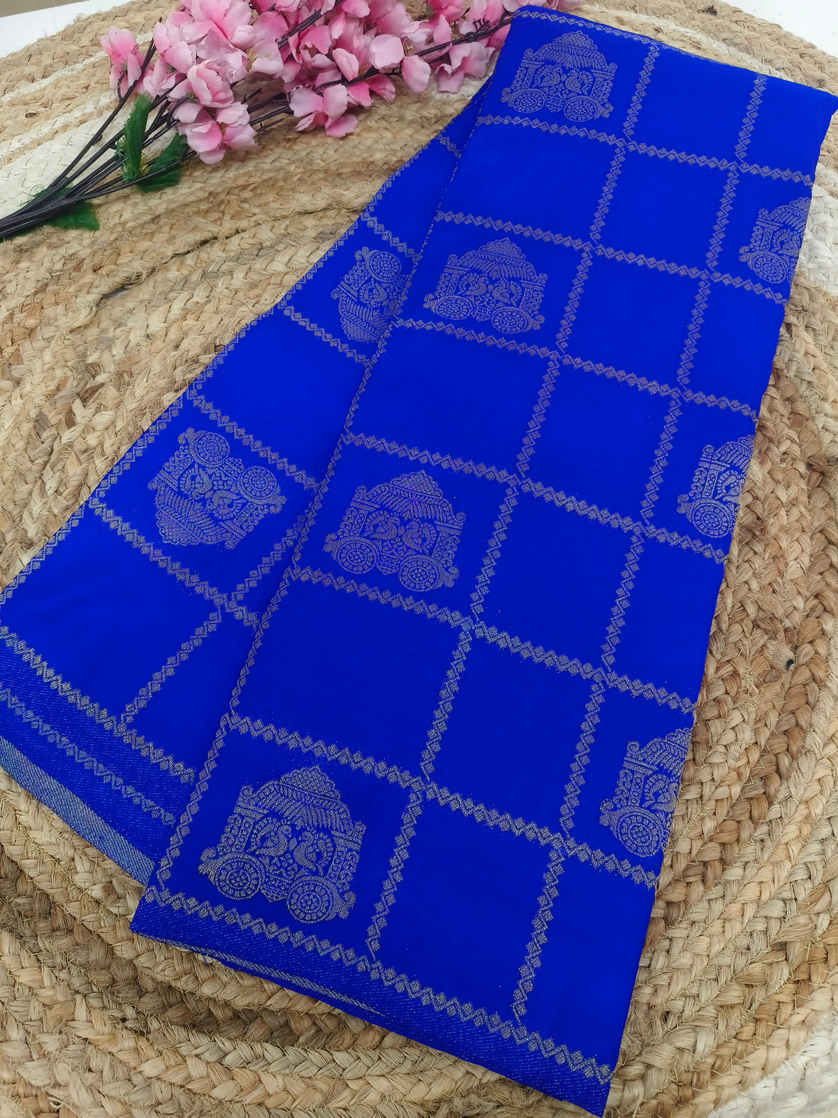 Royal Blue Elegant crape silk saree