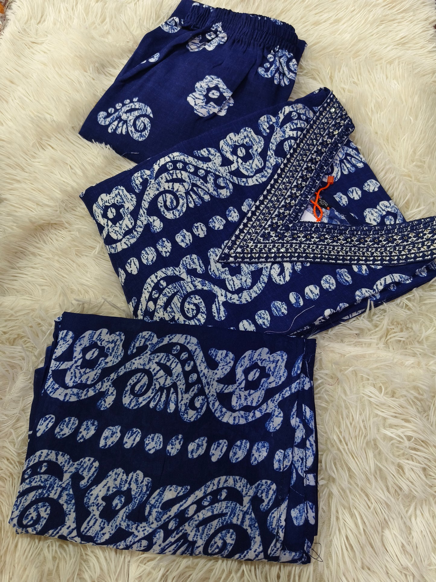 Neavy blue Cotton sets with duppata