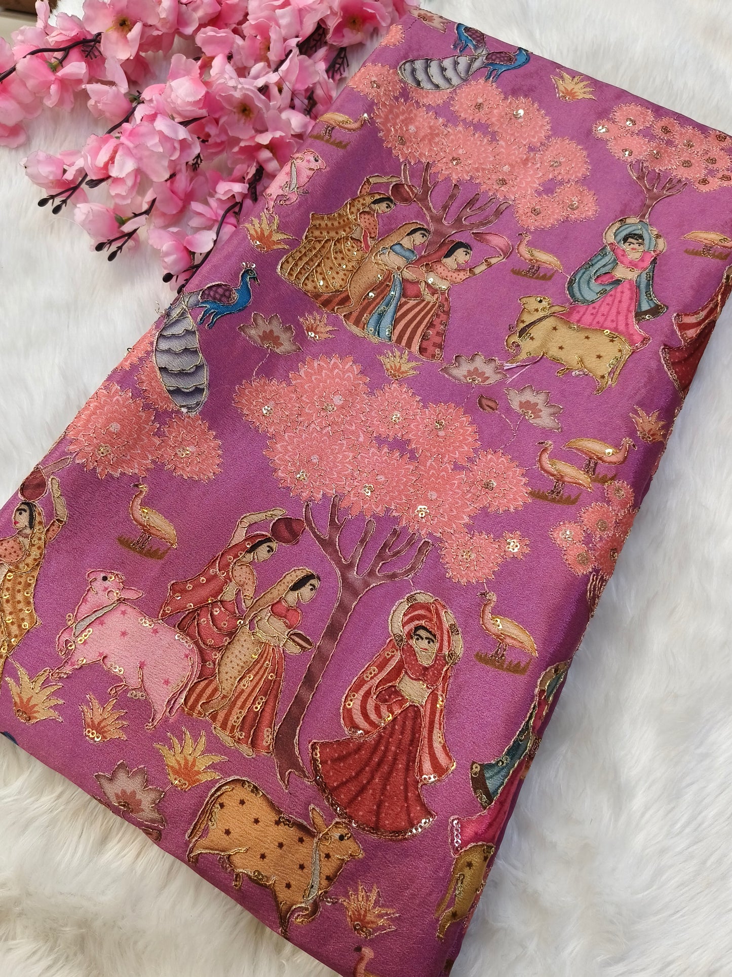 Mauve Silk blouse piece