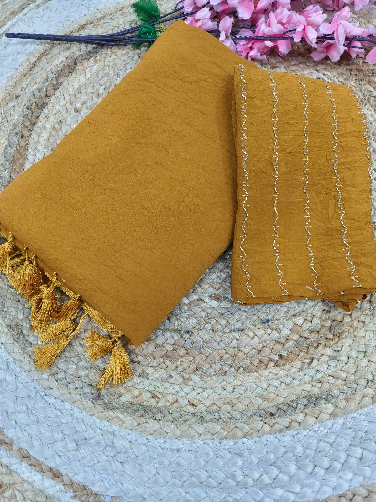 Yellow Elegant designer saree